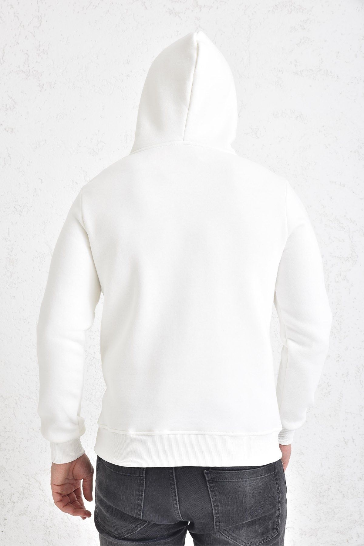 ayakuydur-Men's Sweatshirt - Tulnn Hooded, Hooded, White 8