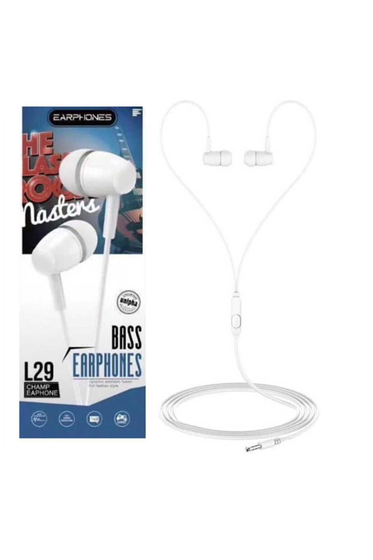 Kapamarka L29 Platoon Bass Earphones Kulaklık Beyaz