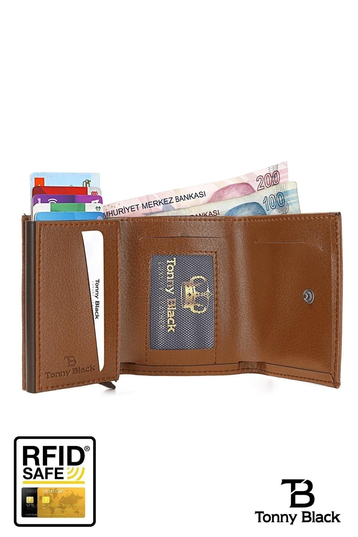 Tonny Black-Original Automatic Mechanism Boxed Rfid Protection Anti-Theft Wallet with Money & Card Holder 4