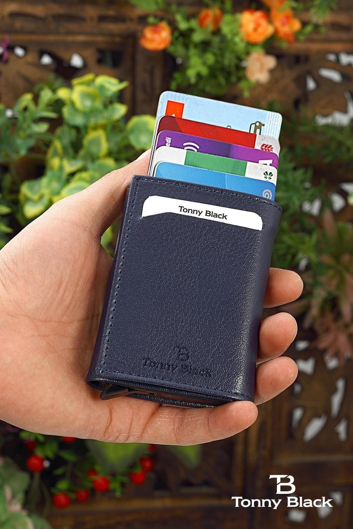 Tonny Black-Original Automatic Mechanism Boxed Rfid Protection Anti-Theft Wallet with Money & Card Holder 3