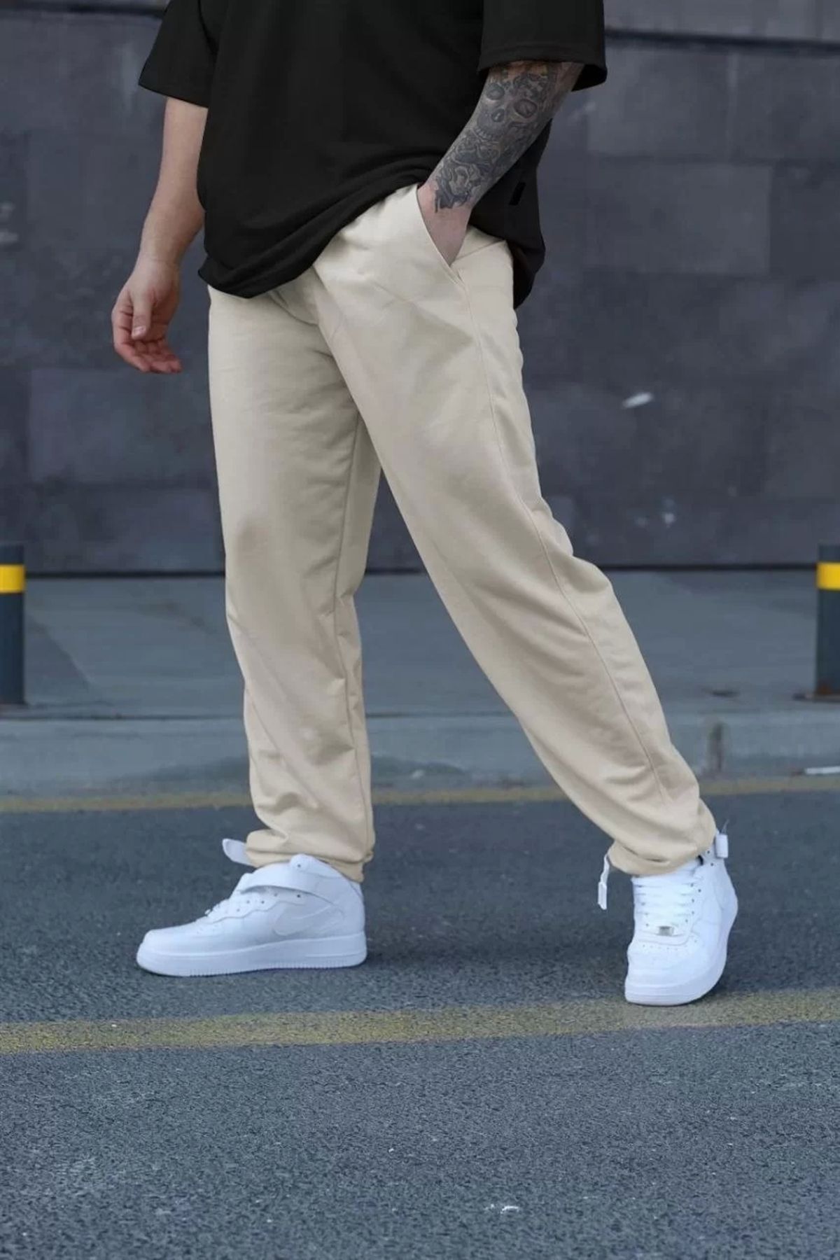 CVS Unisex İki İplik Eşofman Altı - Bej