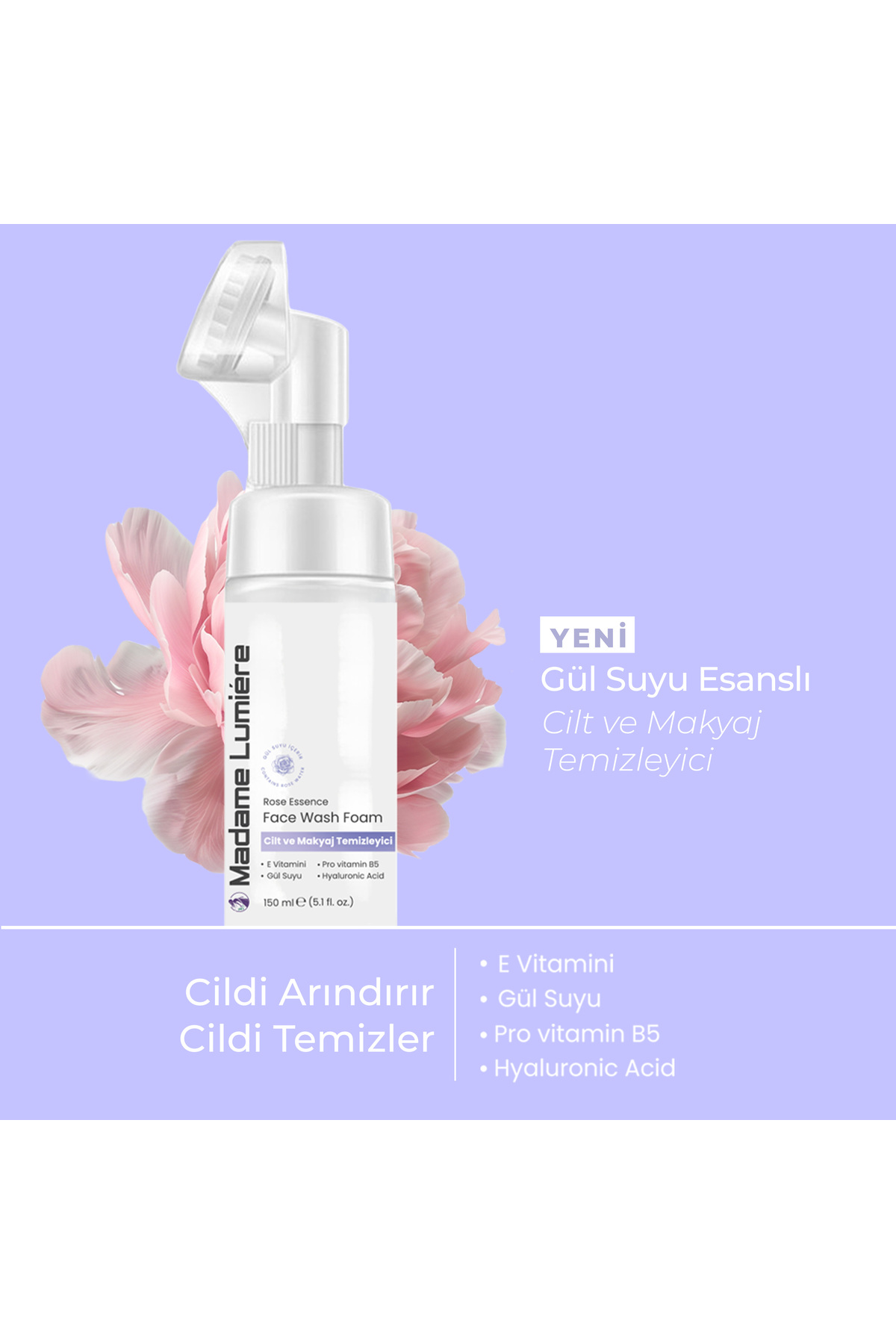 Masaj Başlıklı Yüz Temizleme Köpüğü Siyah Nokta Ve Sivilce Karşıtı 150mL — madameLumiere2653 — تصویر 3 از 3