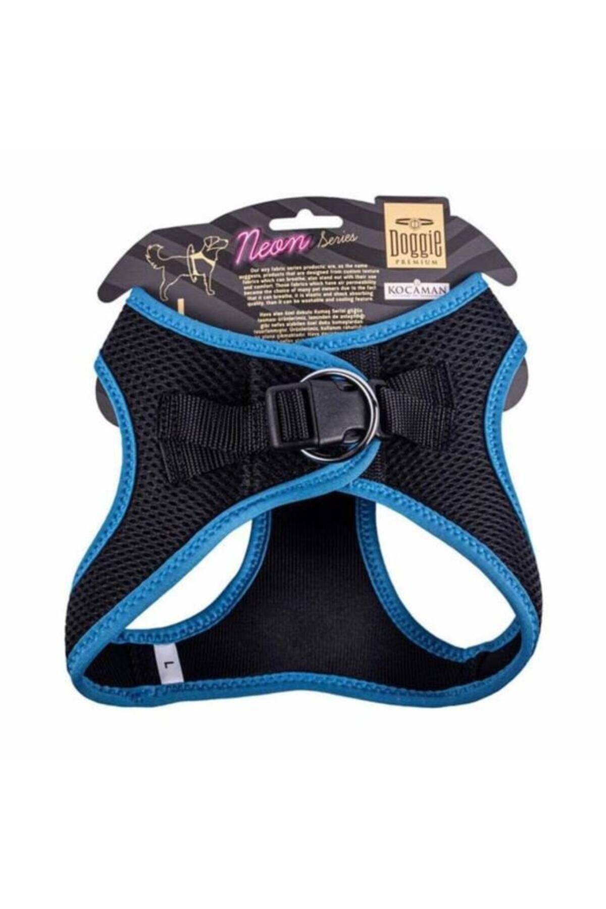O Dog Furlo Doggie Havalı Dokuma Neon Küçük Irk Köpek Göğüs Tasması Large Mavi 42-48 Cm