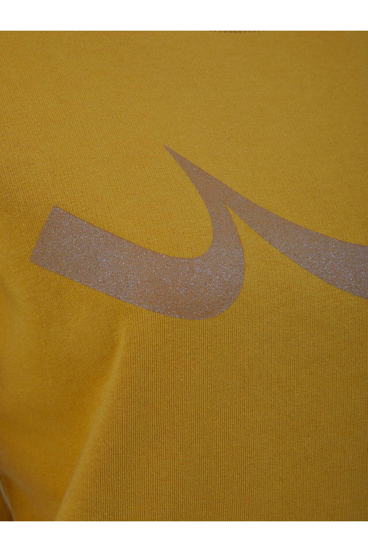 Ltb-Yellow Sweatshirt with Round Neck Logo 3