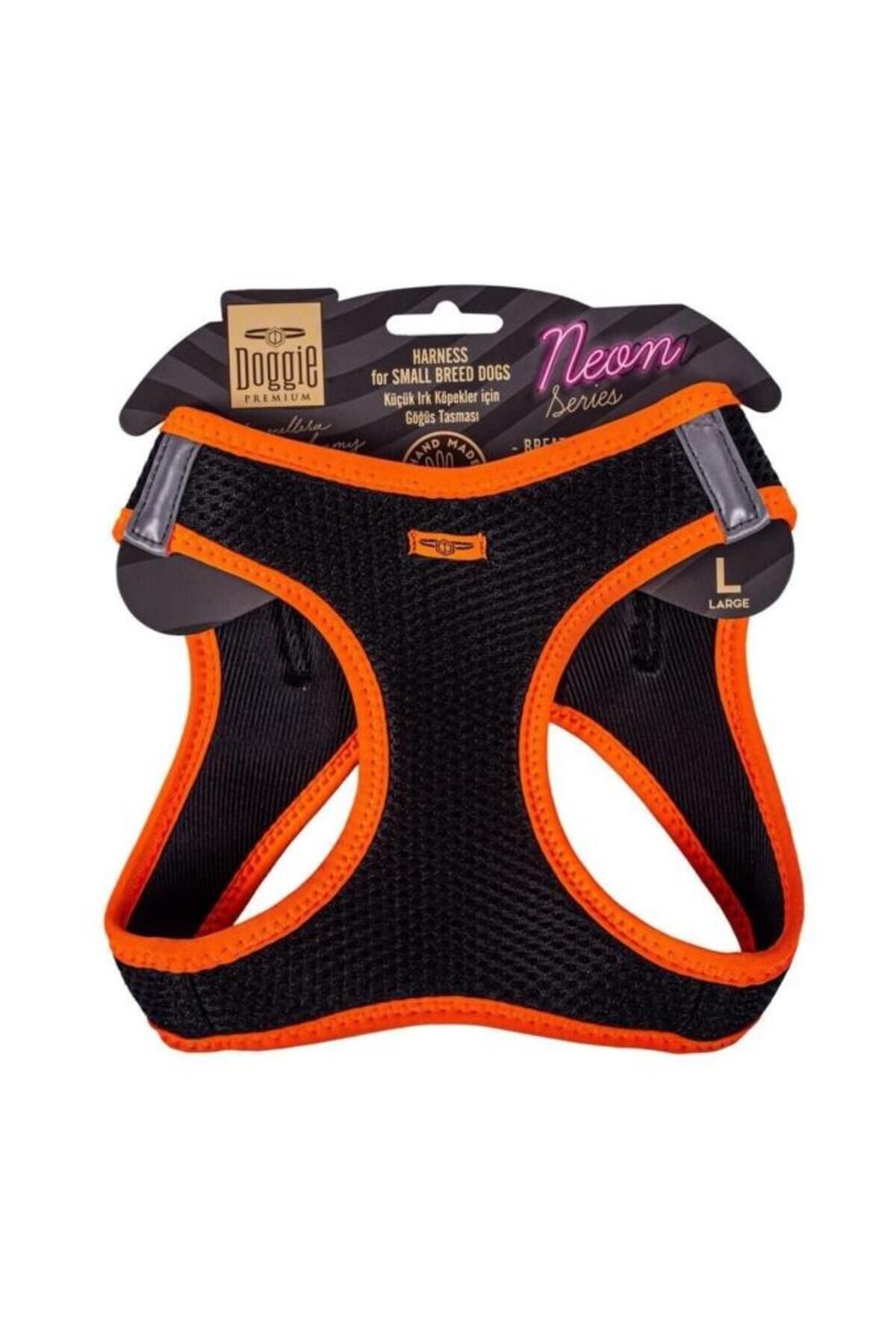 O Dog Doggie Havalı Dokuma Neon Küçük Irk Köpek Göğüs Tasması Large Turuncu 42-48 Cm - Petshopundan
