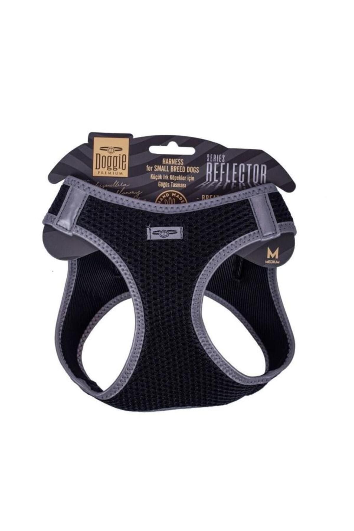 O Dog Doggie Havalı Dokuma Reflektör Küçük Irk Köpek Göğüs Tasması Medium Siyah 38-44 Cm - Petshopundan