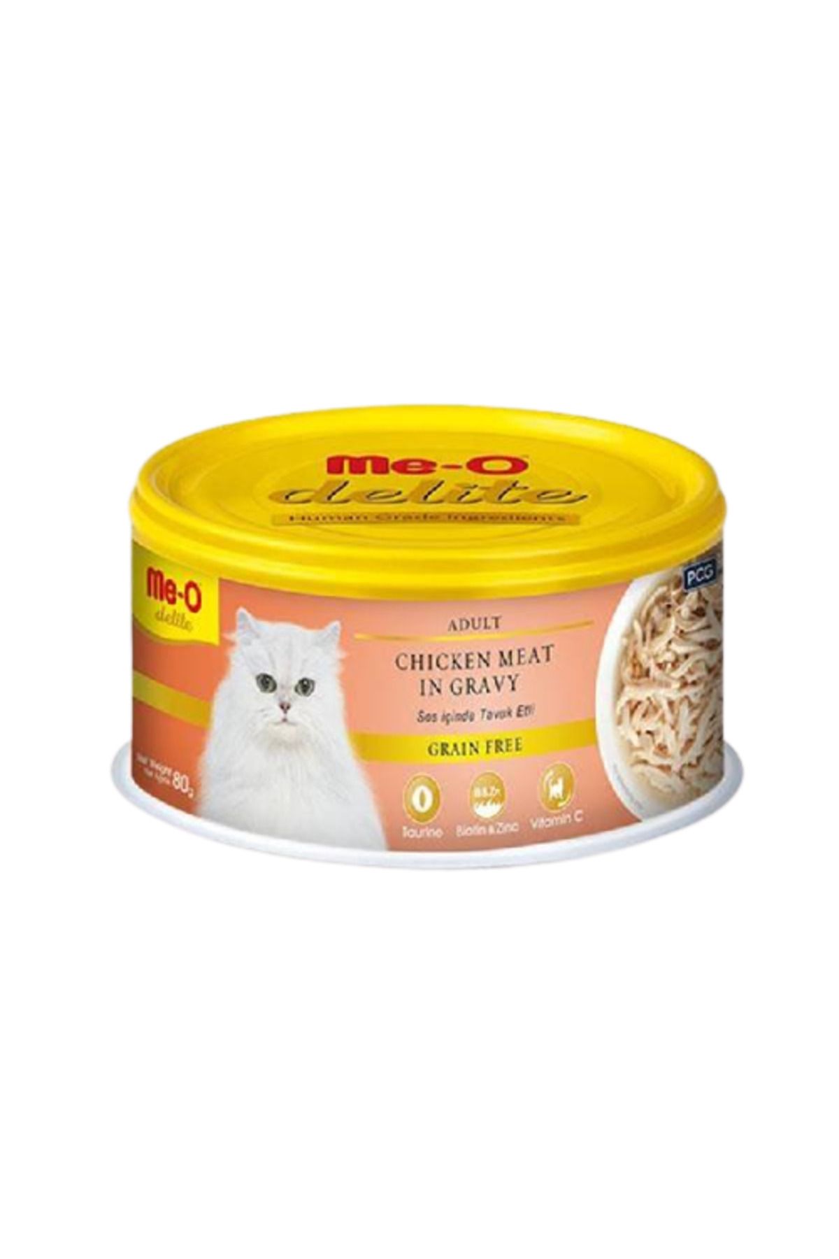 me-o Meo Delite Tahılsız Soslu Tavuk Etli Yetişkin Konserve Kedi Maması 80 gr