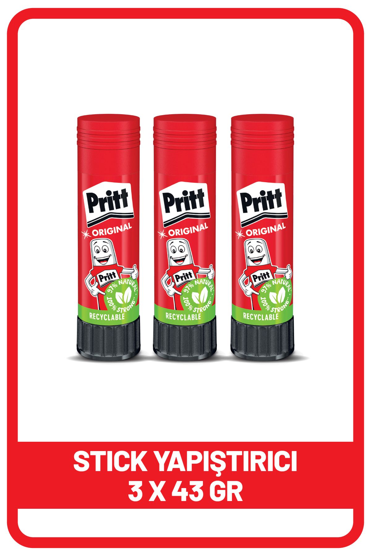 Pritt Stick Yapıştırıcı 43 gr. (3 Adet)