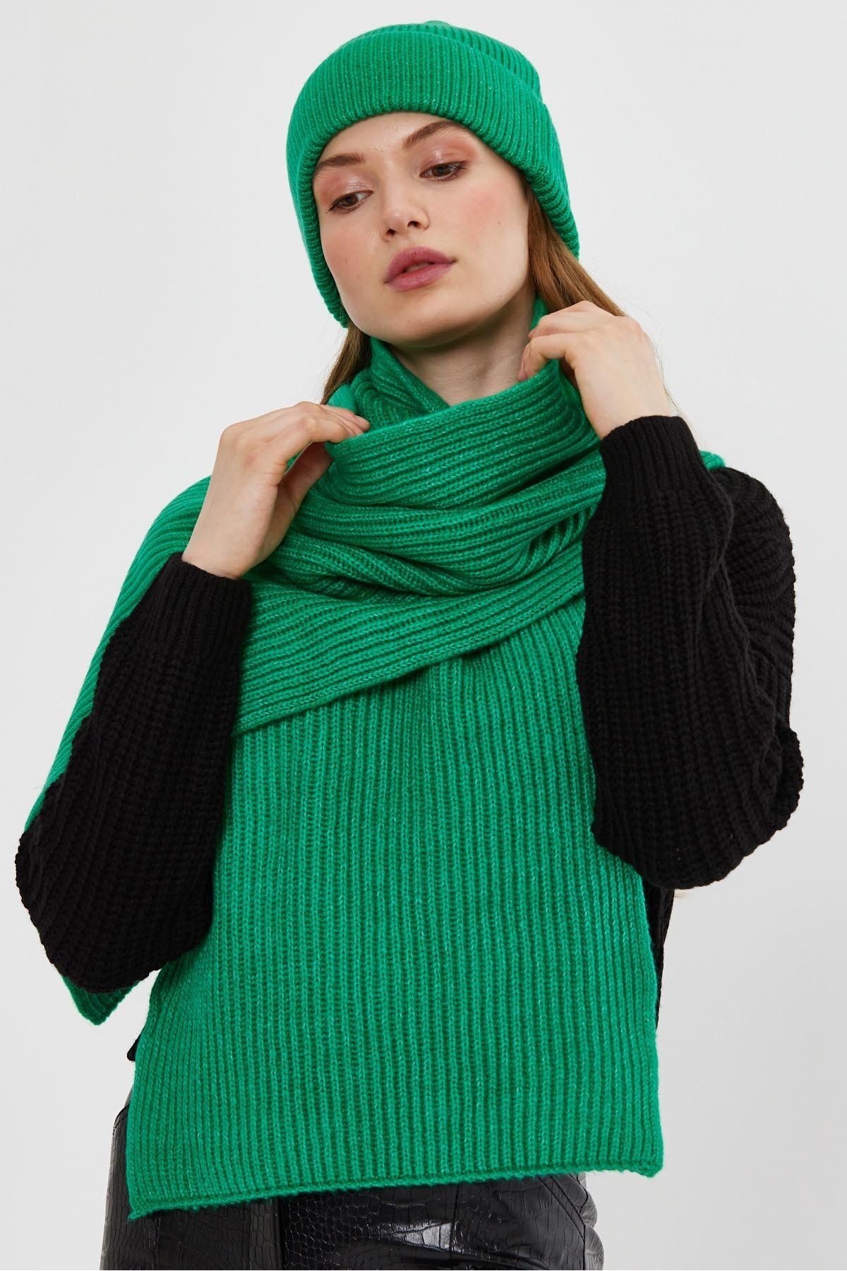 SHERIN-Green Knitwear Beret 5