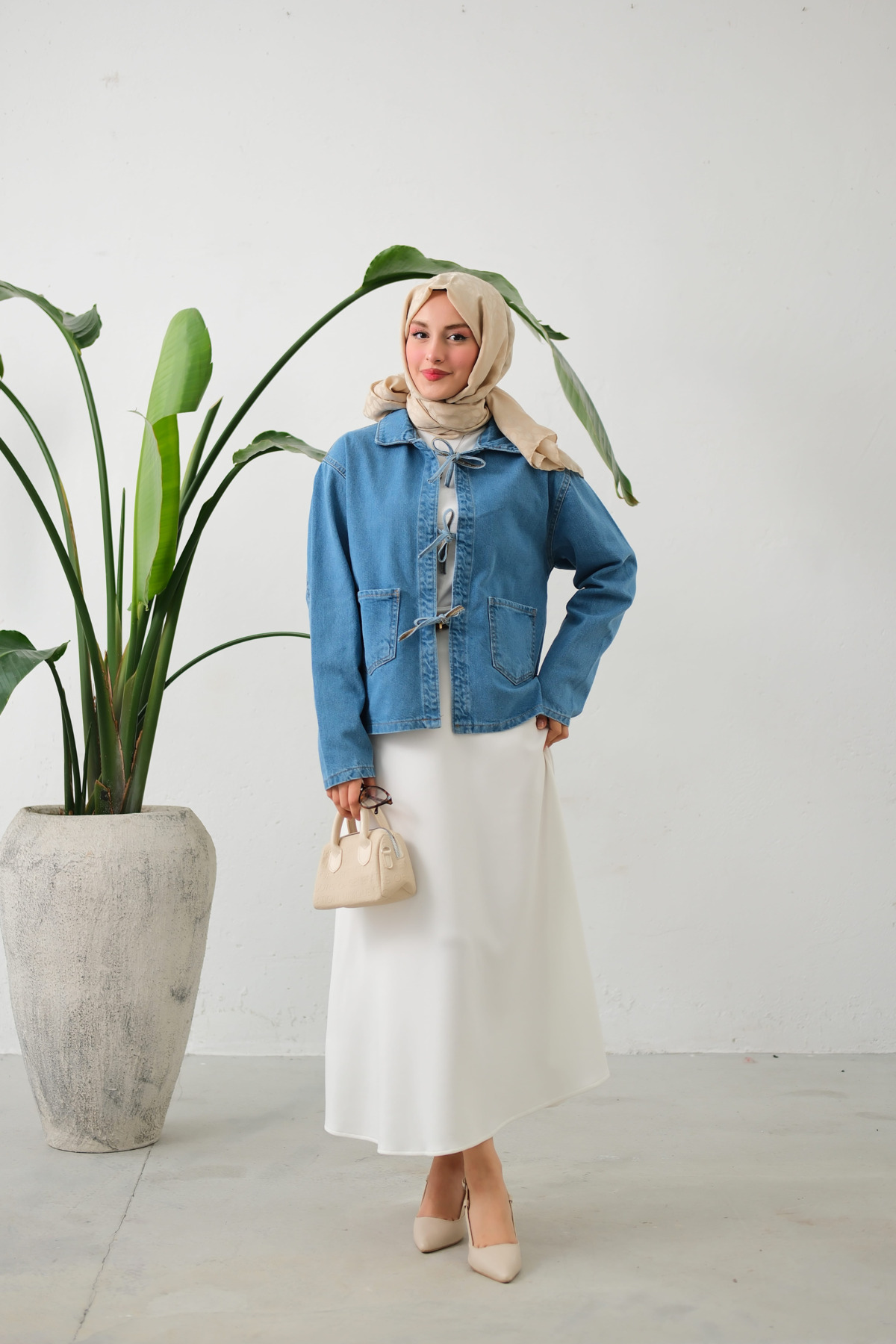 lurex moda  Bağlamalı Kısa Ceket - Görsel 2