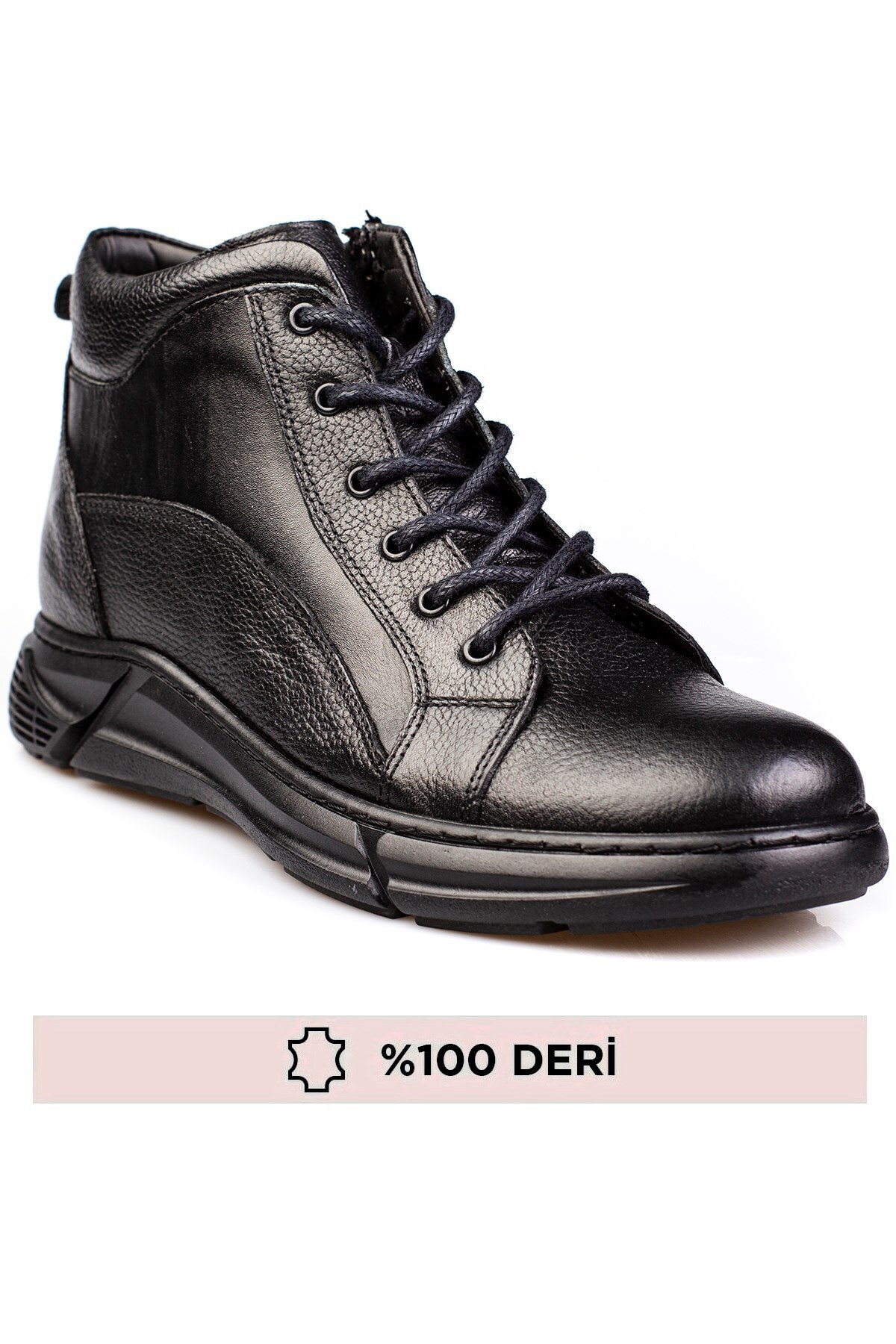 depderi  Hakiki Deri, Su Geçirmez, Fermuarlı, Kürklü, Deri Erkek Bot - Görsel 2