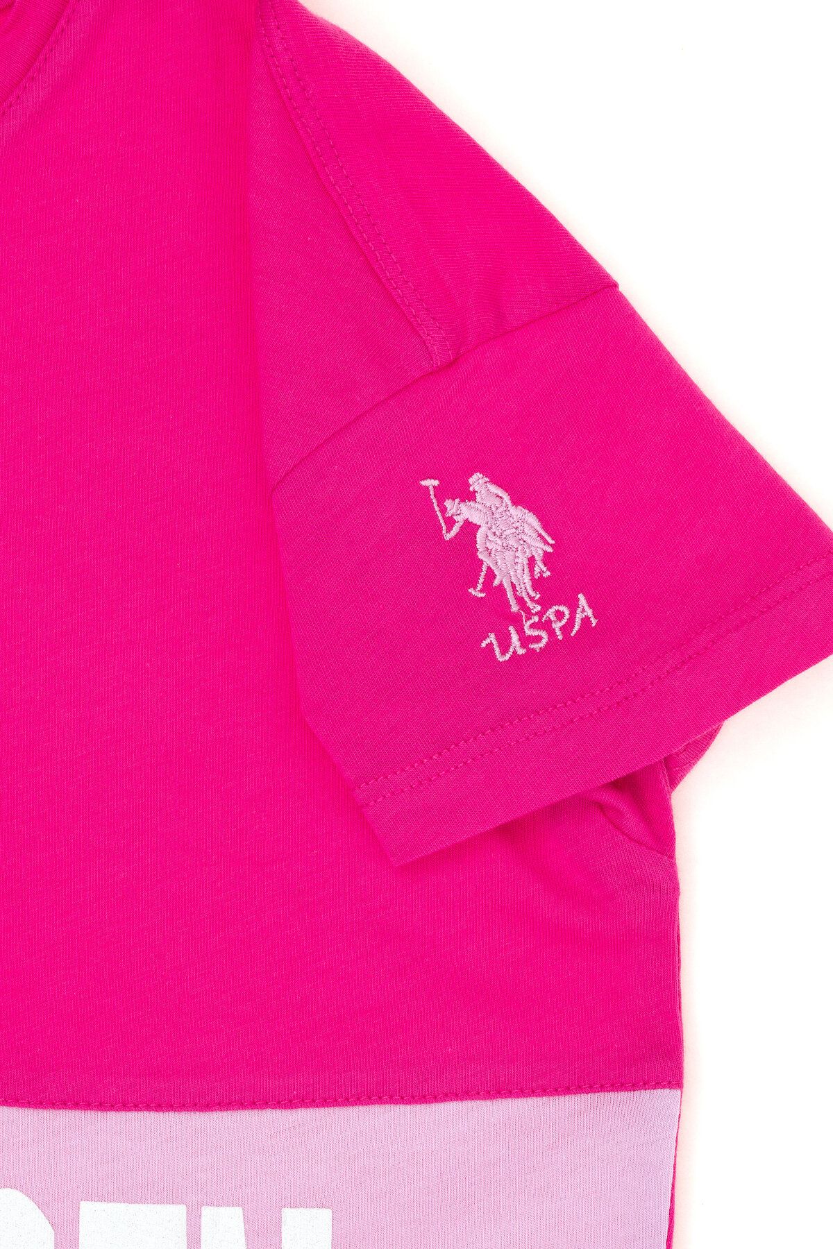 U.S. Polo Assn.-Girl's Fuchsia Crew Neck T-Shirt 50263380 -Vr023 4