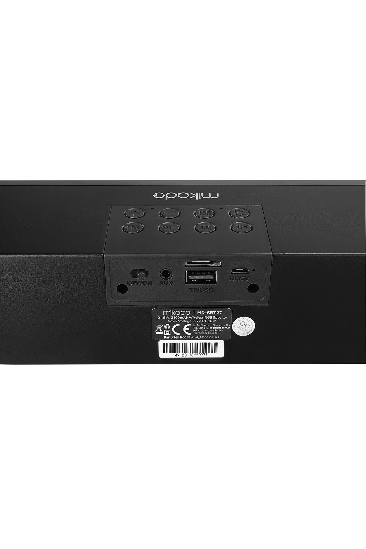 Techno Stock Md-sbt27 Siyah 10w 2400mah Soundbar Mp3 Fm Radyo Led Ekranlı Saatli/ışıklı Bluetooh H...
