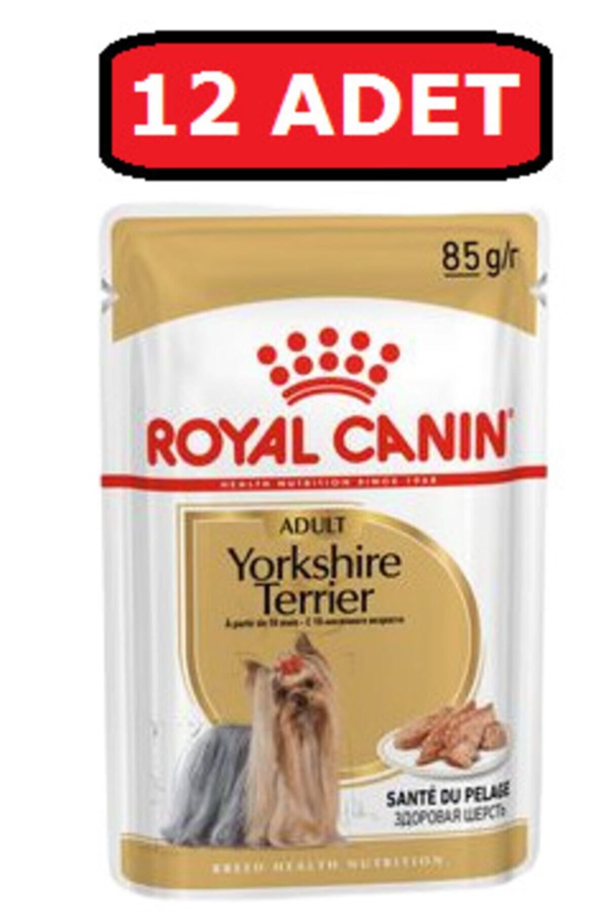 Royal Canin Royal Canın Yorkshire Terrier Yaş Köpek Maması 12 Adet X 85 gr Pouch