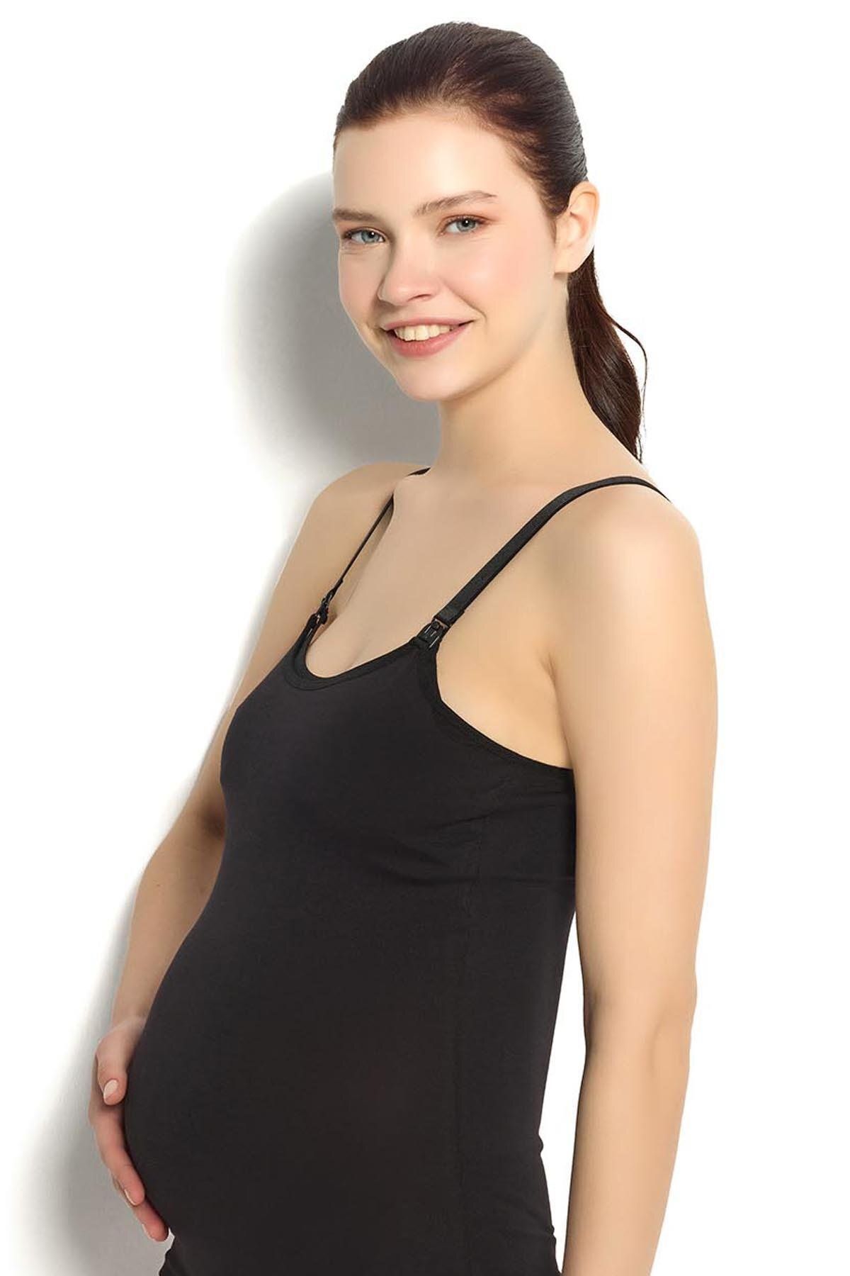 Jiber-Black Strappy Breastfeeding Undershirt 653 4