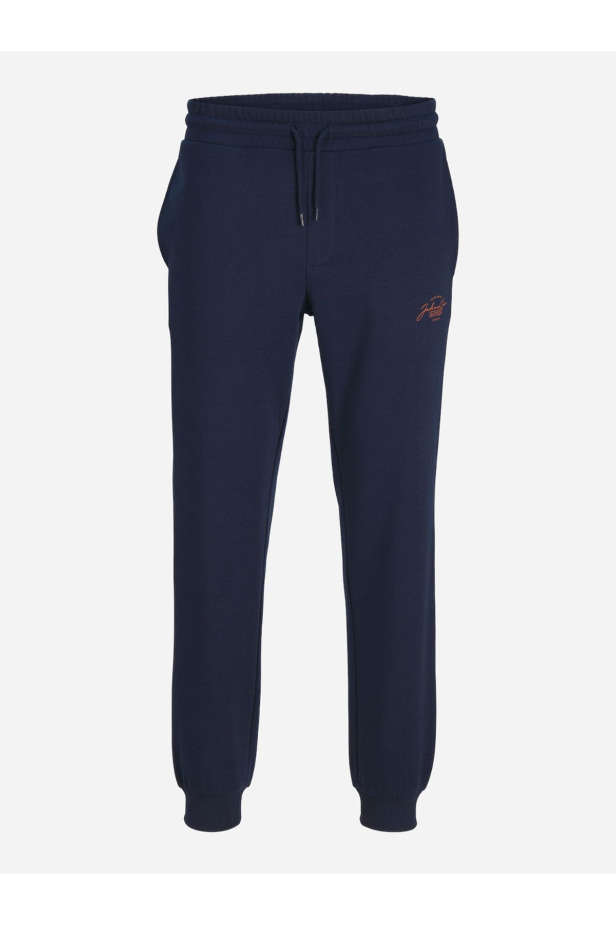 Jack & Jones-Logo Print Cuffed Joggers with Drawstring 1