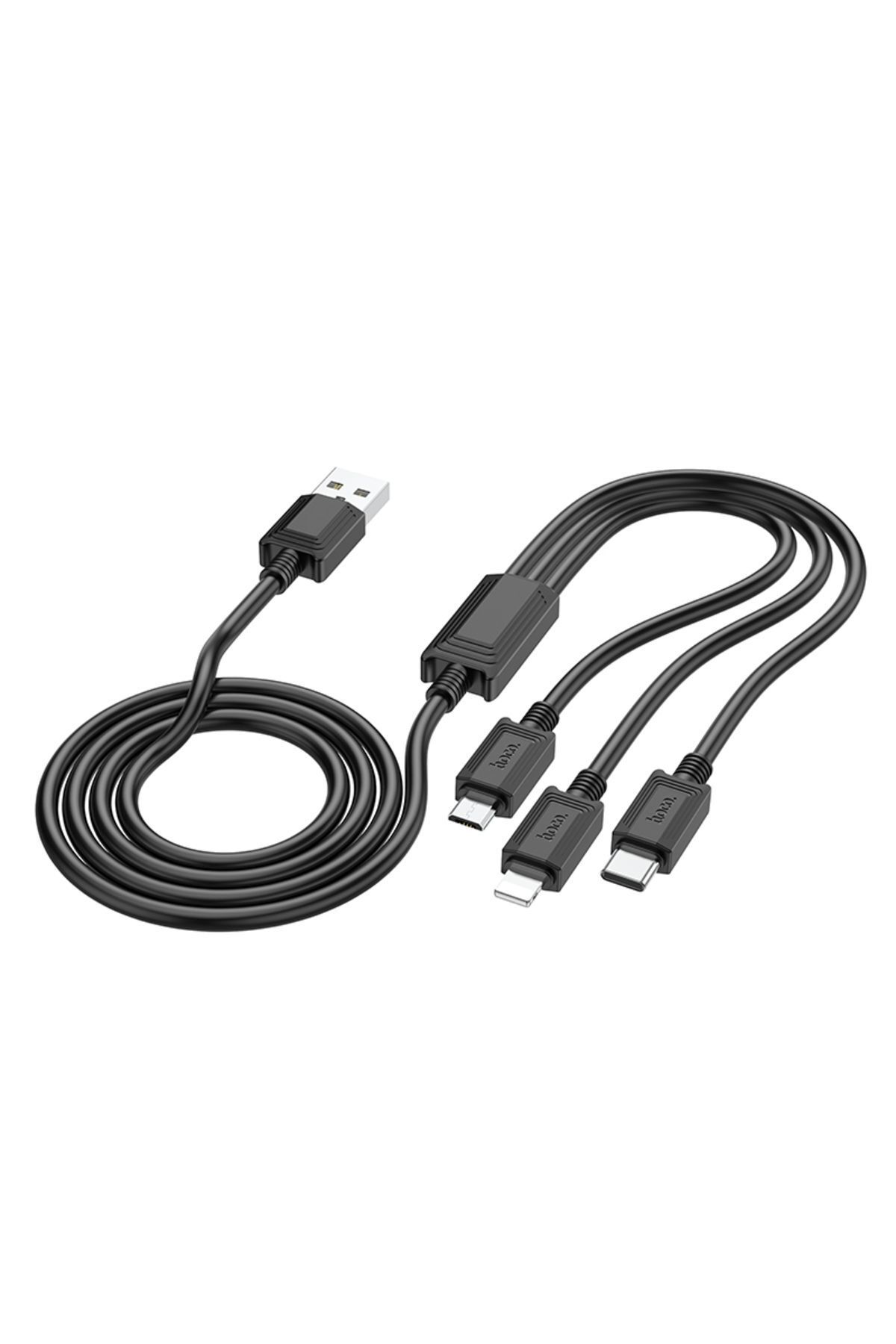 X74 3 in 1 Hızlı Şarj Kablosu - USB to Lightning / Micro-USB / Type-C - Premium Product