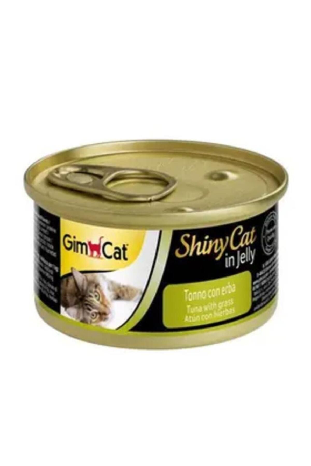 Shinycat Tuna Balıklı Çimenli Yetişkin Kedi Konservesi 70 gr - 4002064413242