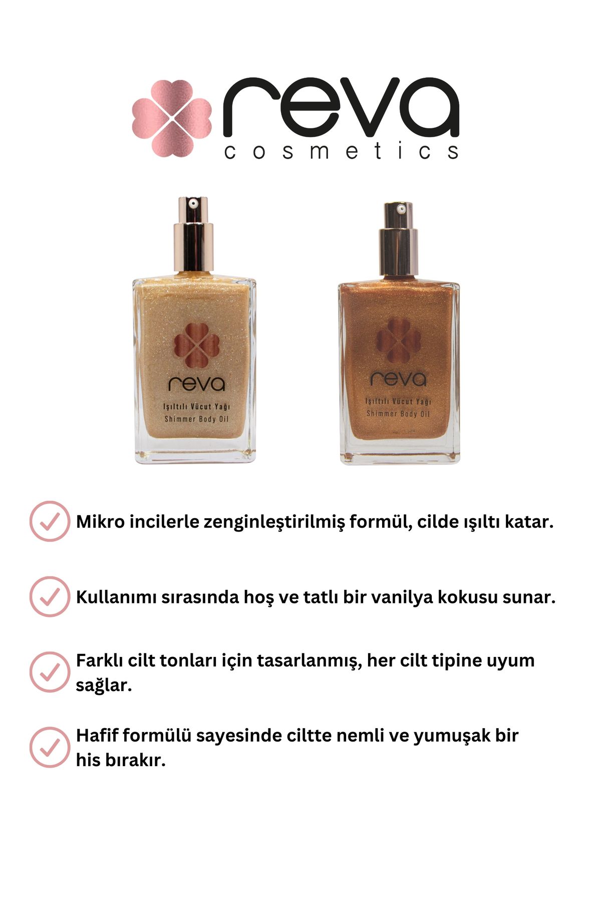 REVA-Bronze Shimmer Body Oil 100 ml - Shimmering Body Oil - Vegan & Clean Content 4
