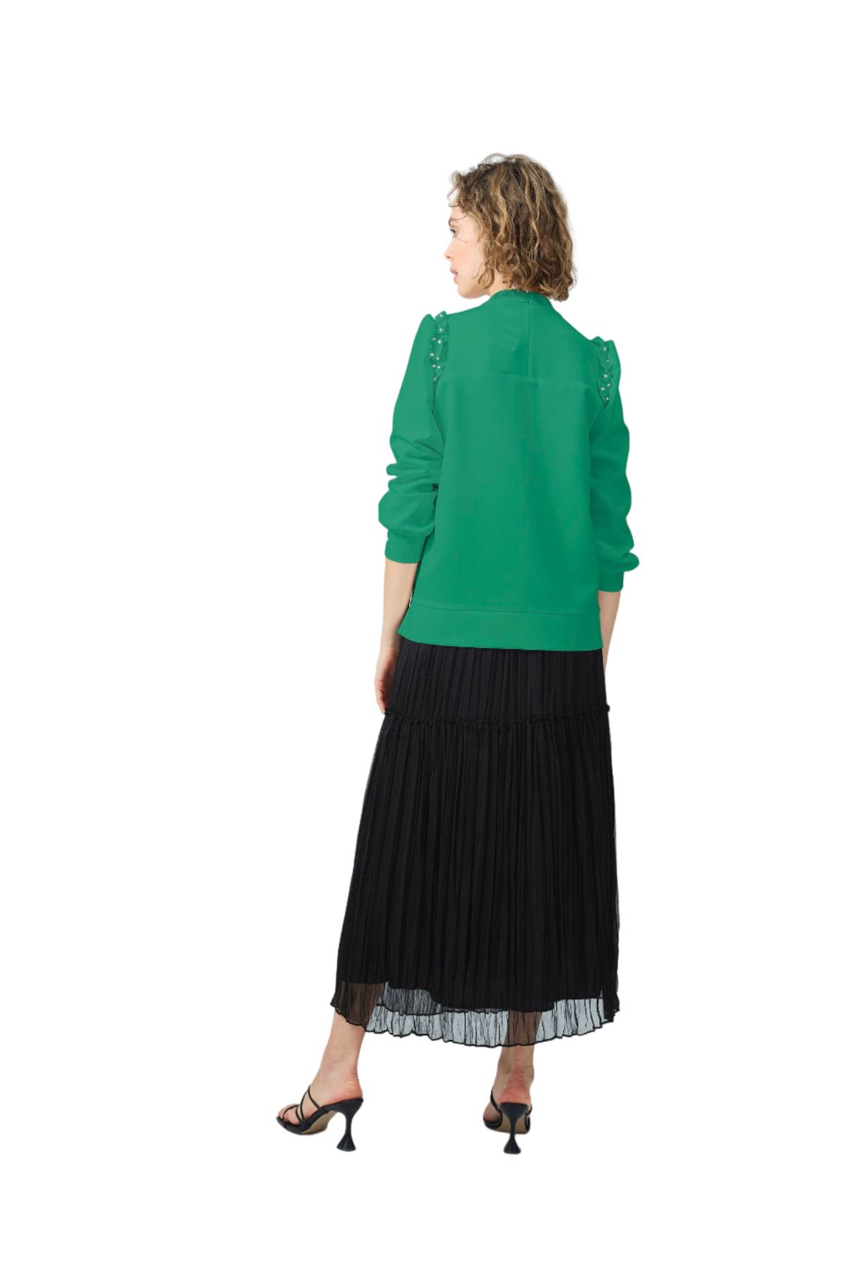 Moodbasic-Modest Tunic - Green - Slim fit 3