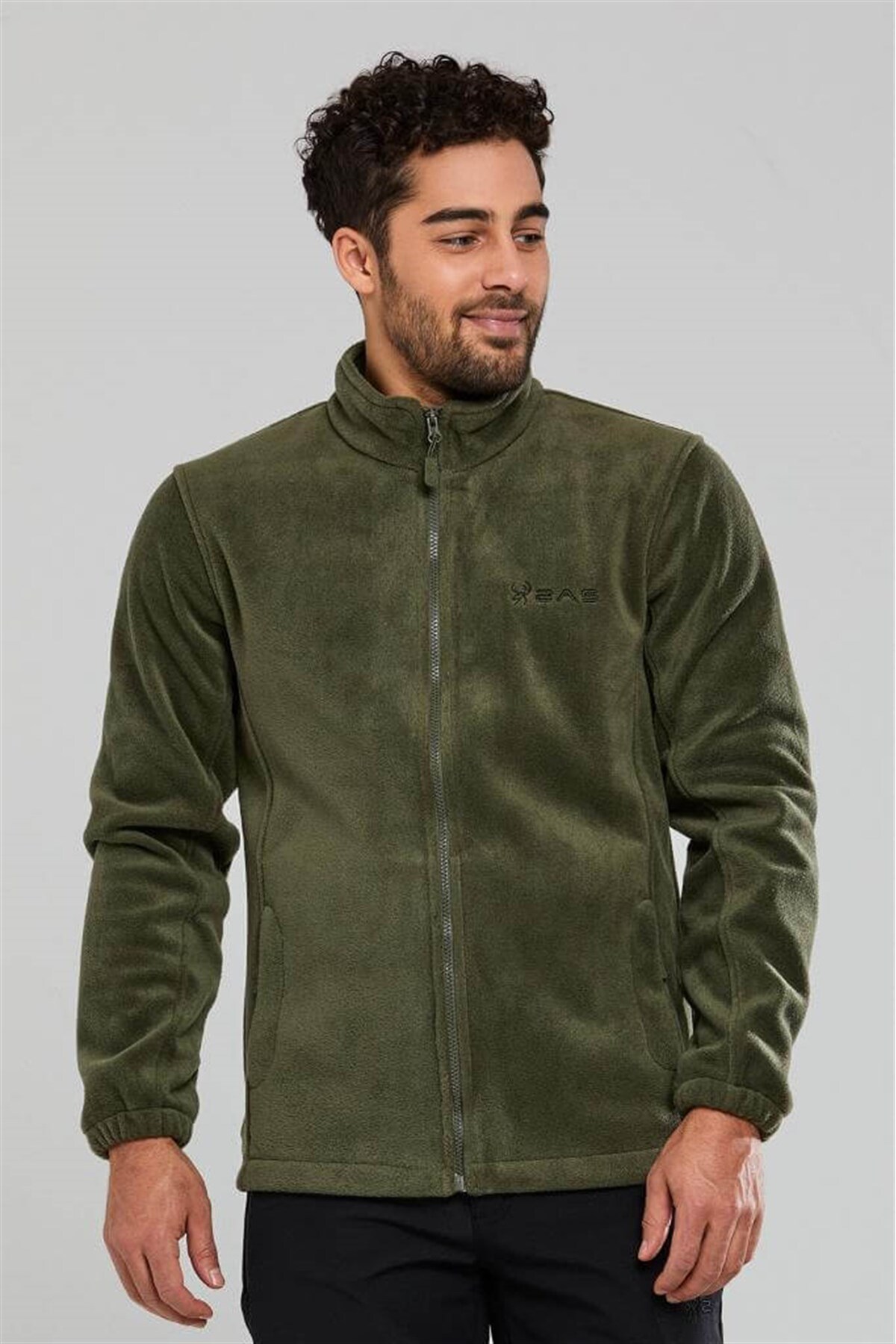 2AS Salmon Tam Fermuarlı Polar Sweatshirt Erkek - 100013sw görsel 6