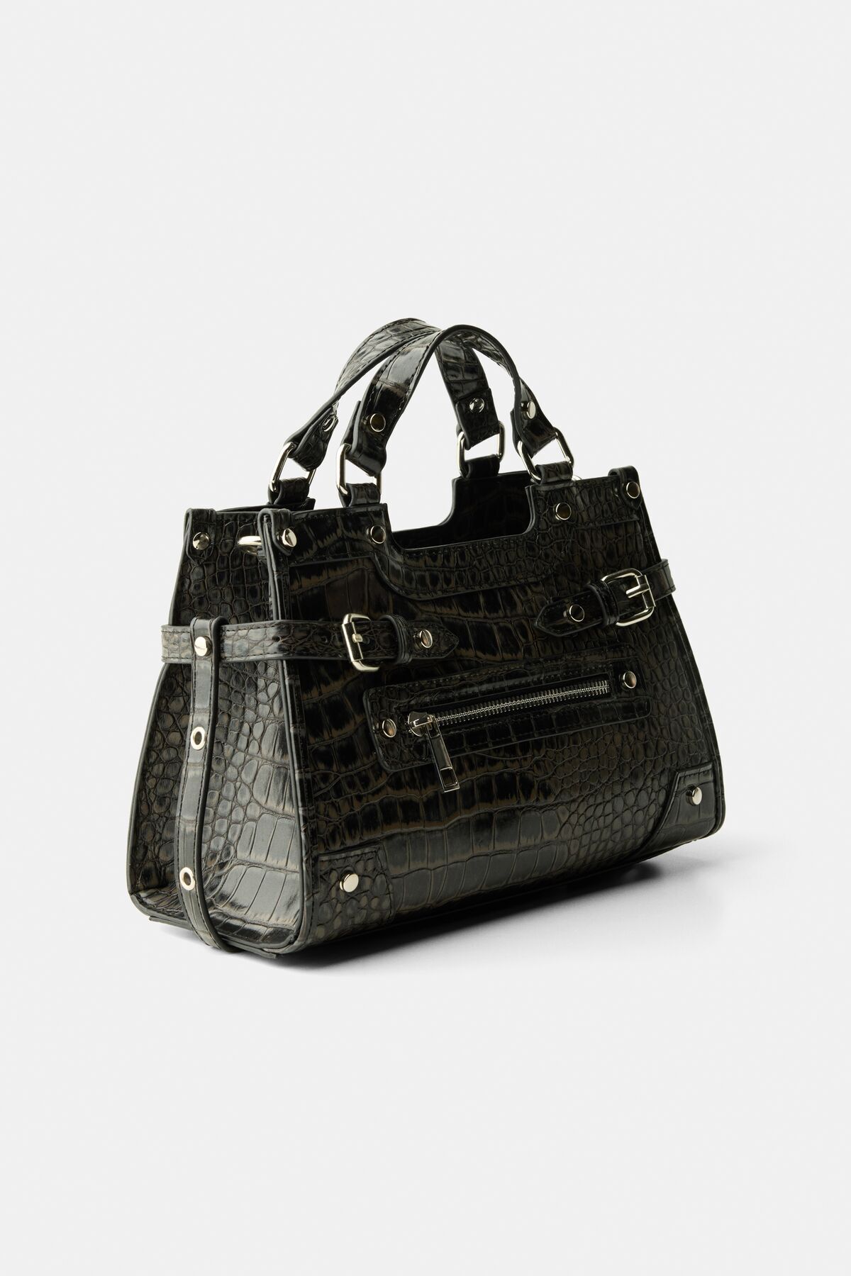 Bershka-Faux Leather Mini Tote Bag 2