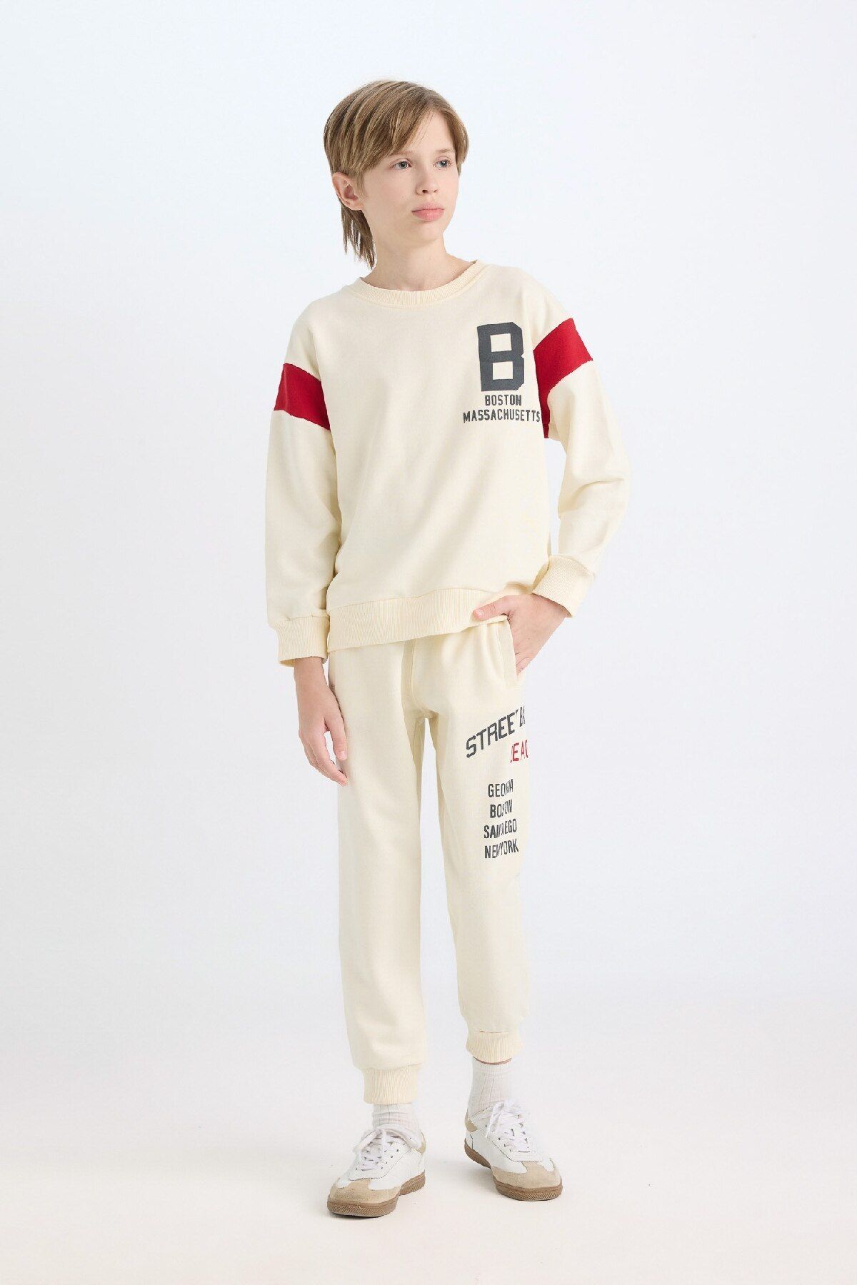 DeFacto-Boy's Elastic Waist Printed Sweatpants D2141A824Au 1