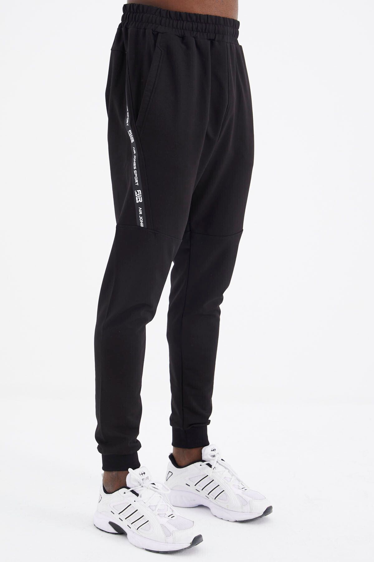 AIR JONES-Daniel 82116 Model Black Jogger Men's Sweatpants 5