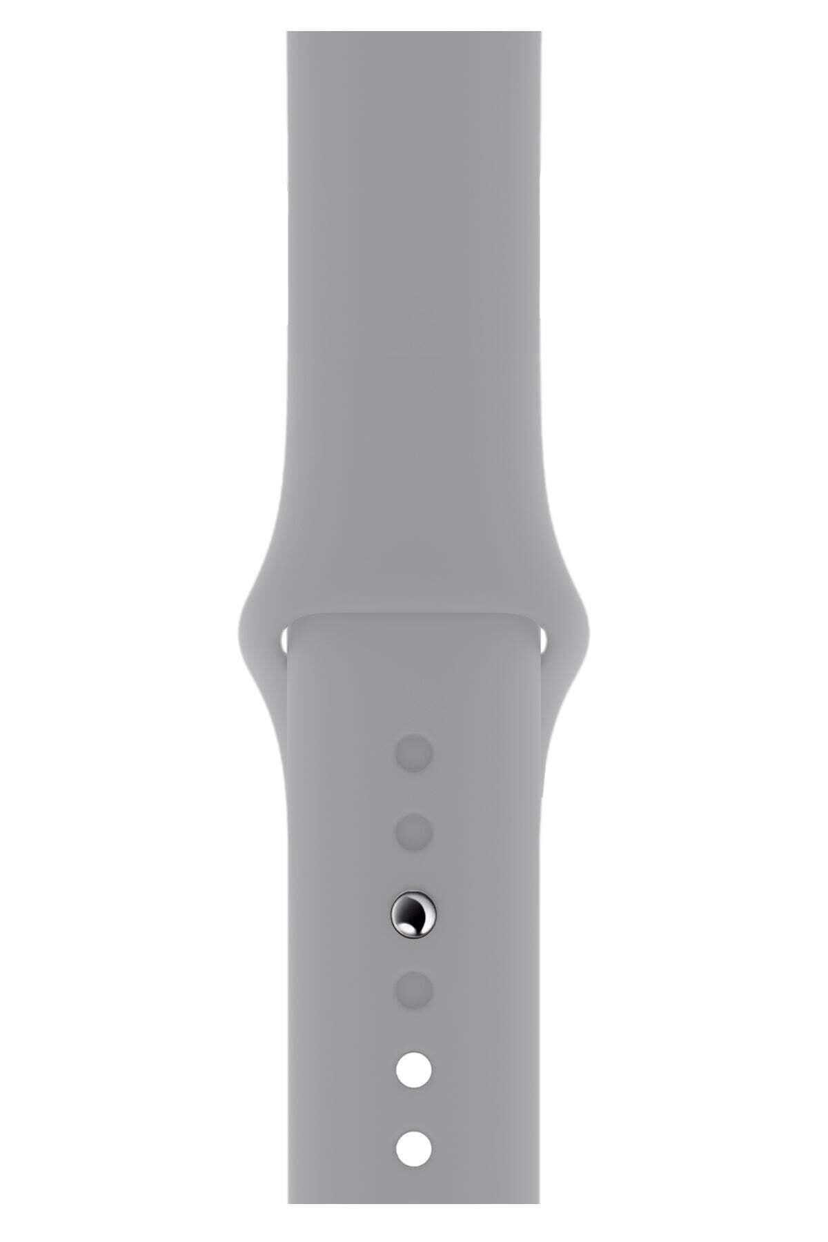 Fibaks Apple Watch 41/40/38 Mm Series 10/9/8/7/6/5/4/3/se Kordon Kayış Strap Kaliteli Spor Klasik Slikon