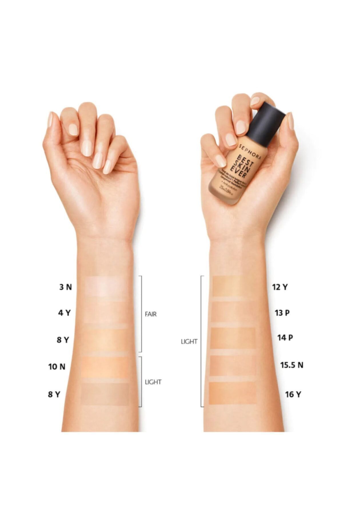 SEPHORA Best Skin Ever Liquid Foundation بافت: مایع پوشش: متوسط ​​روکش: ساتن نوع پوست: تمام پوست