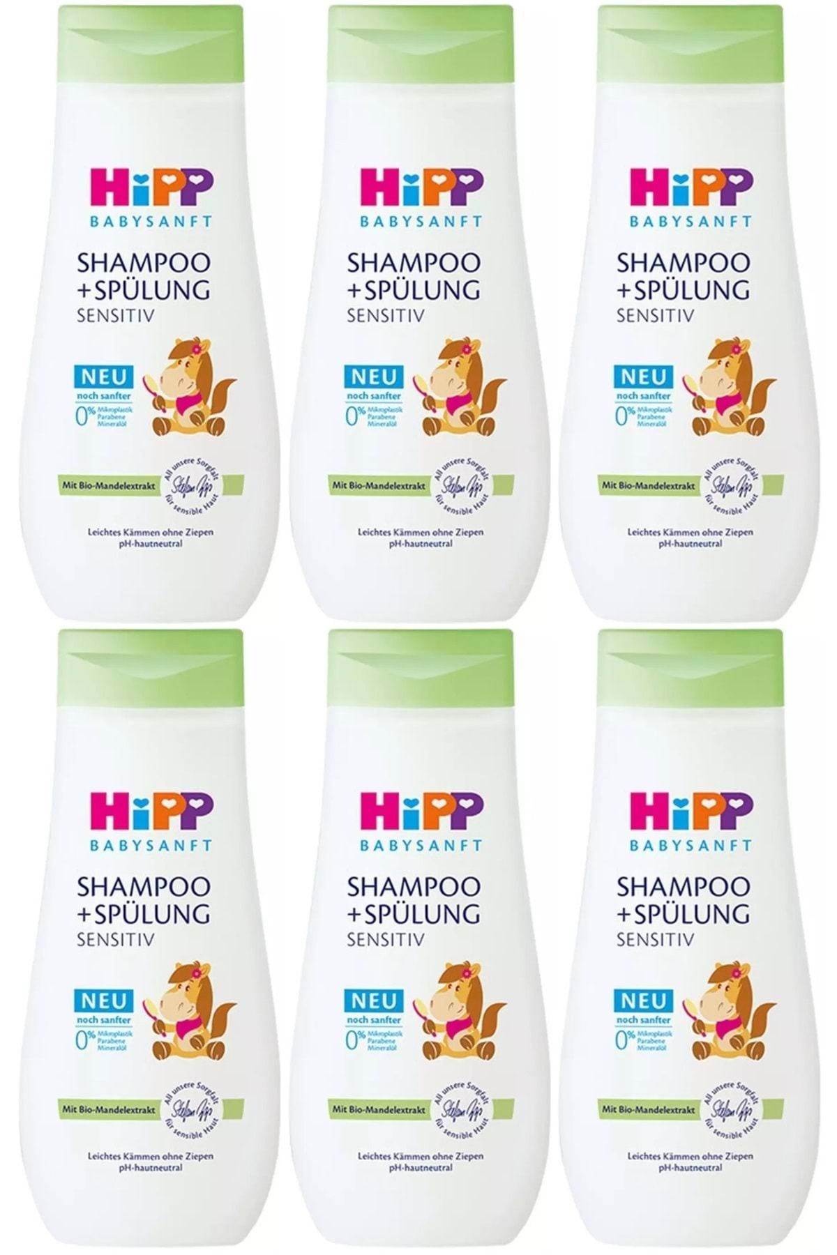 Hipp Babysanft Çoçuk Şampuanı (Shampoo +Spülung) Sensıtive 200ML (6 Lı Set)