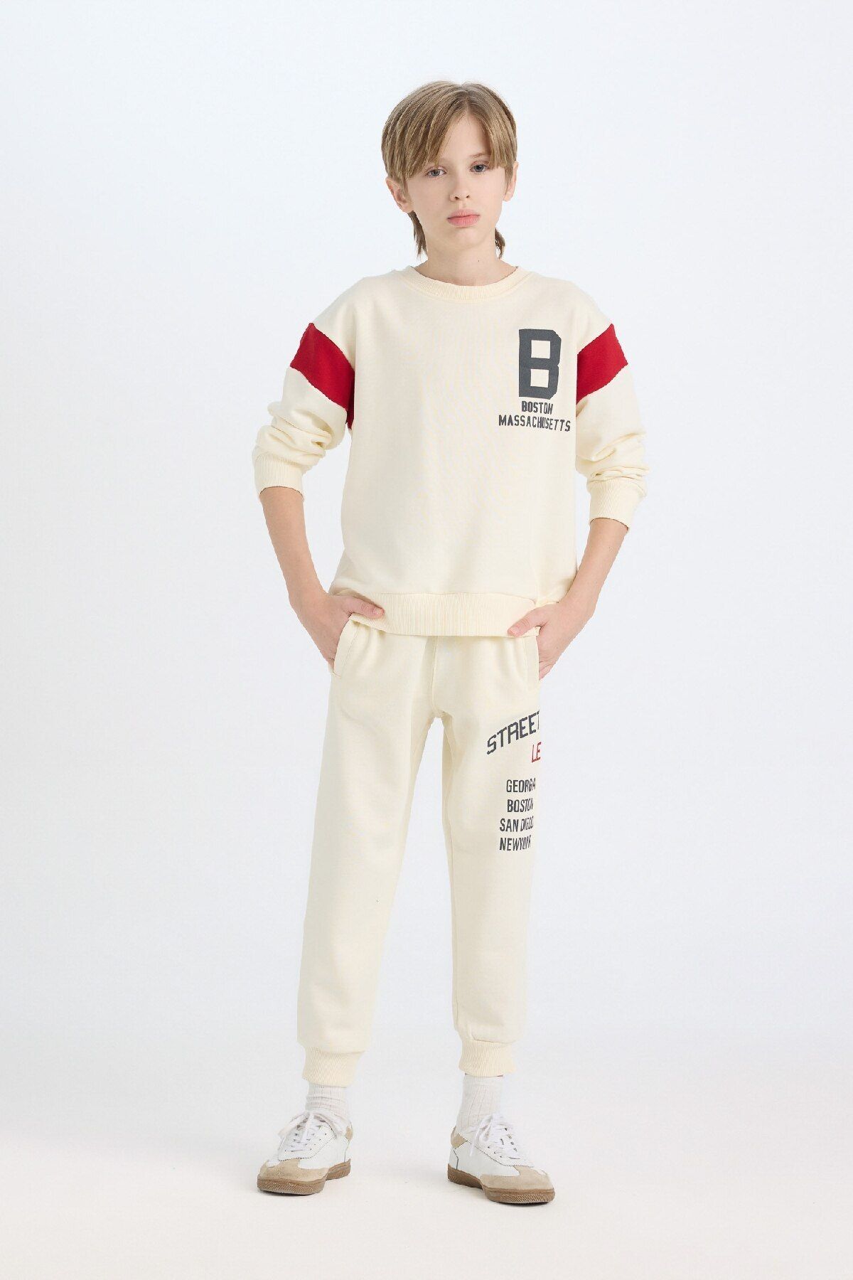 DeFacto-Boy's Elastic Waist Printed Sweatpants D2141A824Au 3