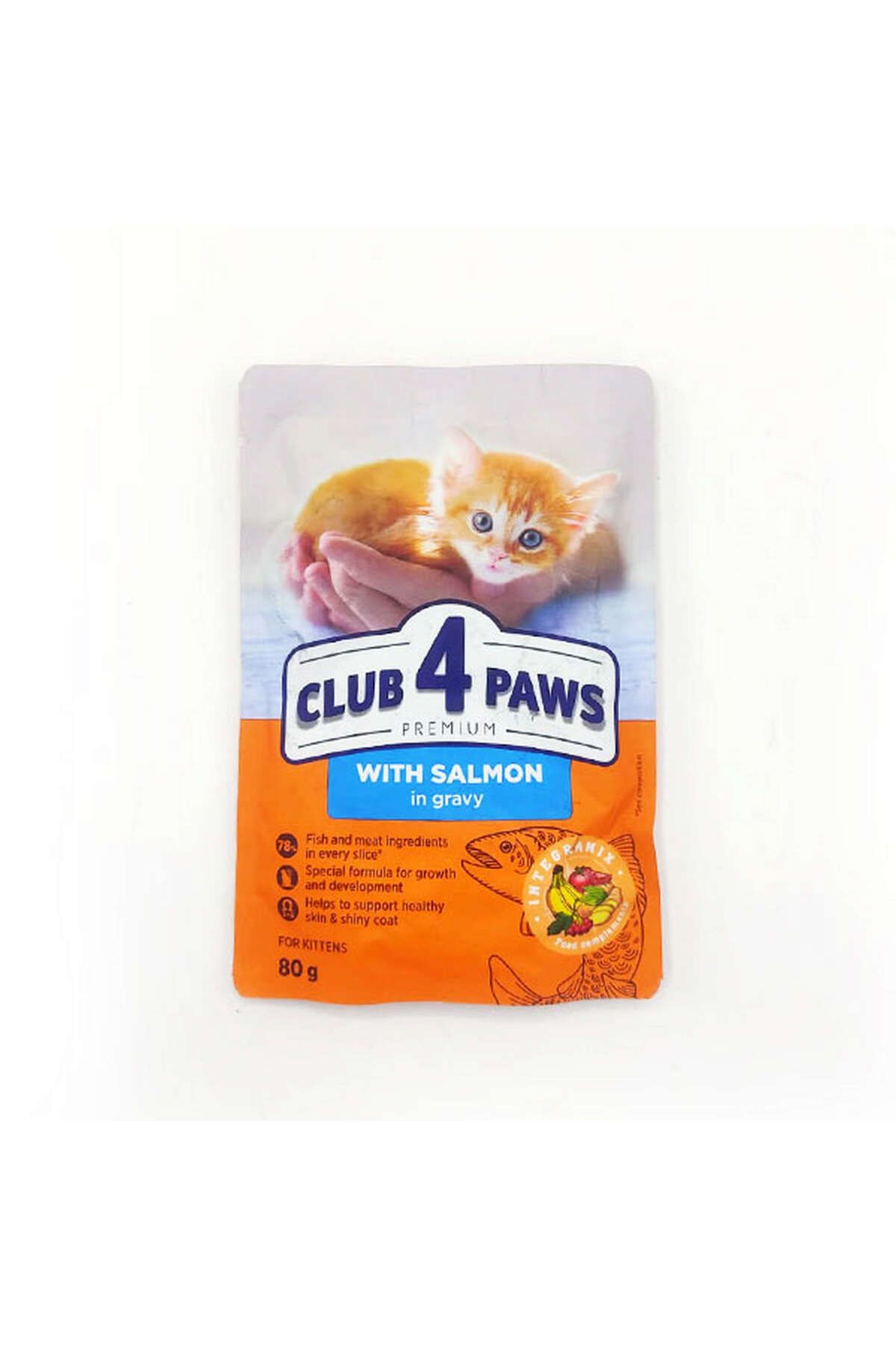 Club4Paws SOMONLU PREM.POUCH YAVRU KEDI MAMA 80 GR X 6 ADET 661142