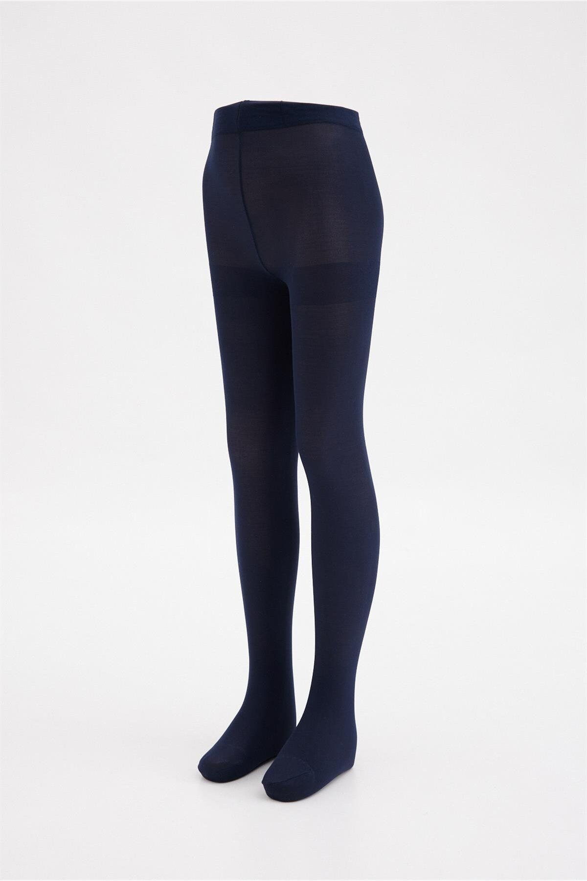 Katia&Bony-40 Denier Children's Opaque Pantyhose Navy Blue 1