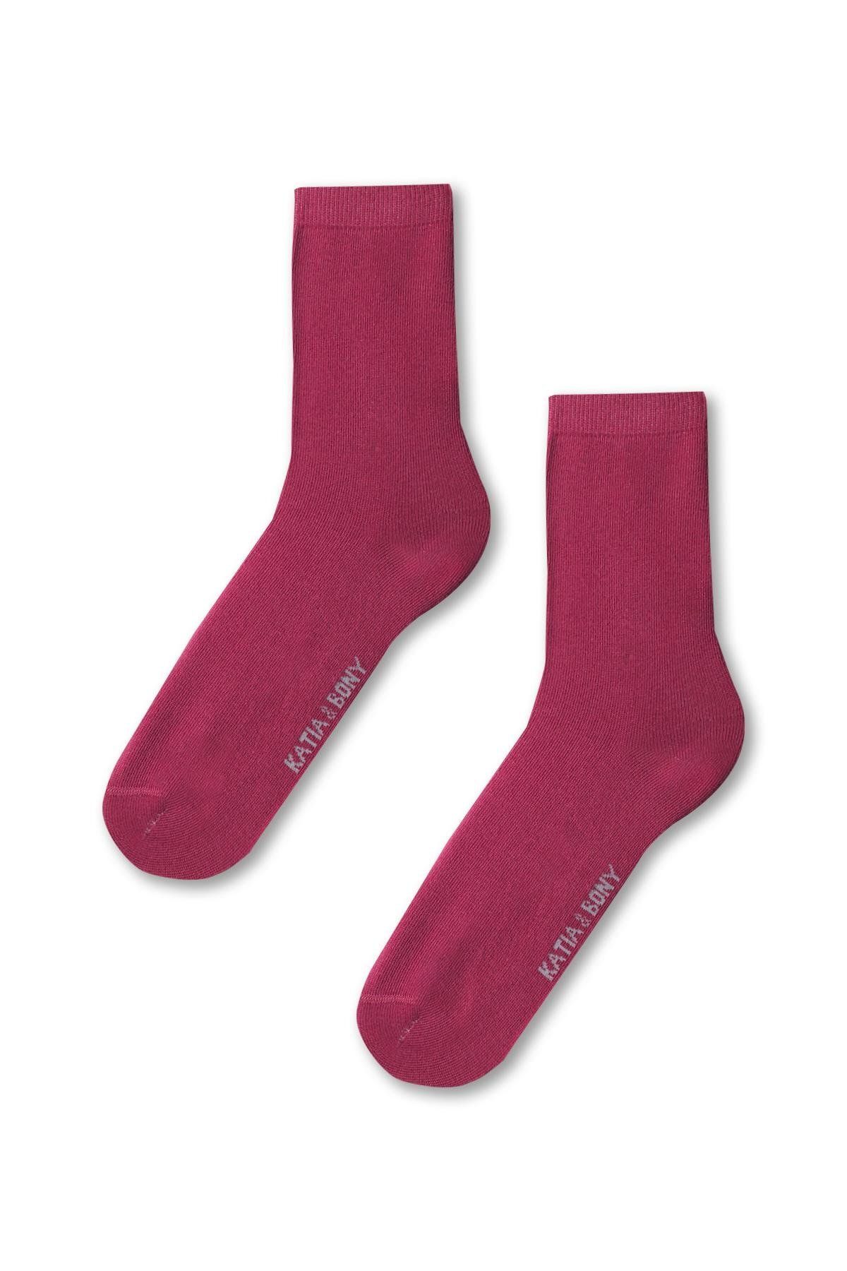 Katia&Bony-Women's Family Basic Socks CHERRY 1