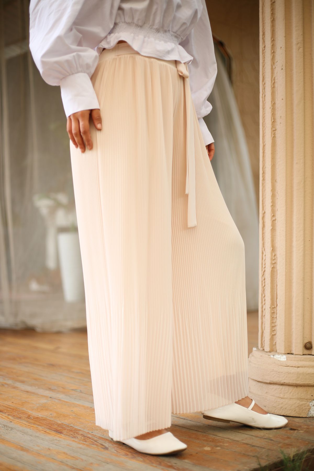 Moda İncir-Chiffon Pleated Pant 5