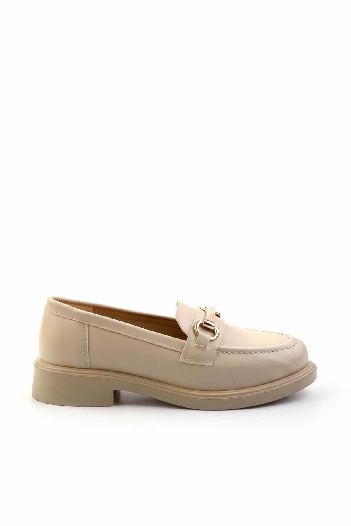 Bambi-Beige Women's Loafer Shoes 01714130009 1