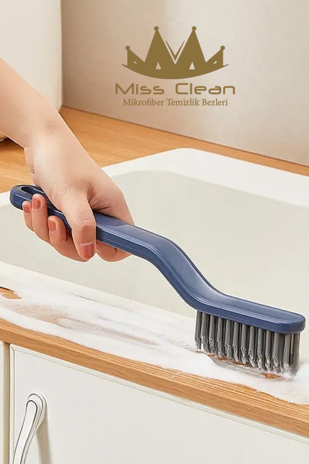 MissClean (1 Adet ) Cımbızlı Detaylı Temizlik Fırçası , Derz Arası , Zemin ,Banyo ,Fayans