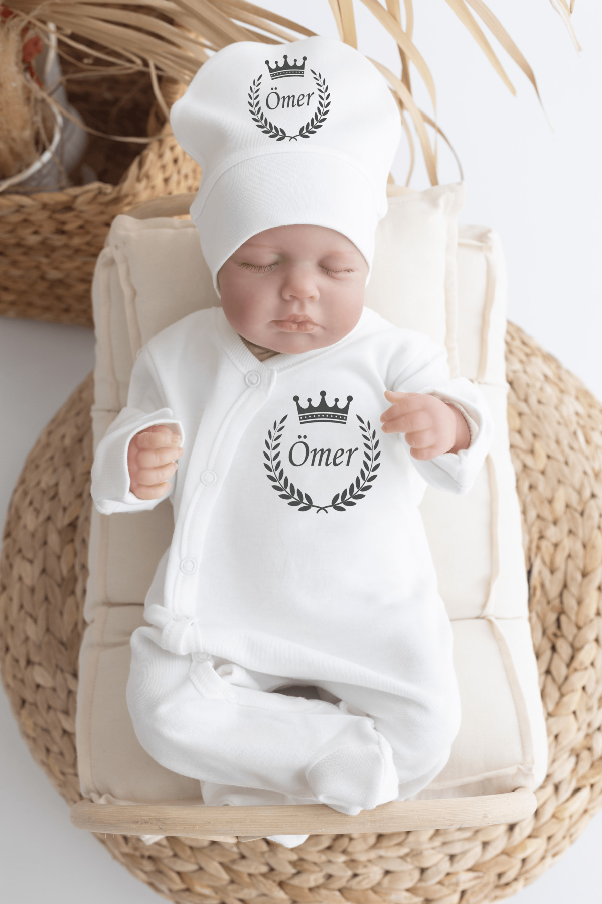 Bebe wini Isime Özel %100 Pamuk Baskılı 11'li Isimli Organik Bebek Hastane Çıkışı fotoğrafı 2 (önizleme)