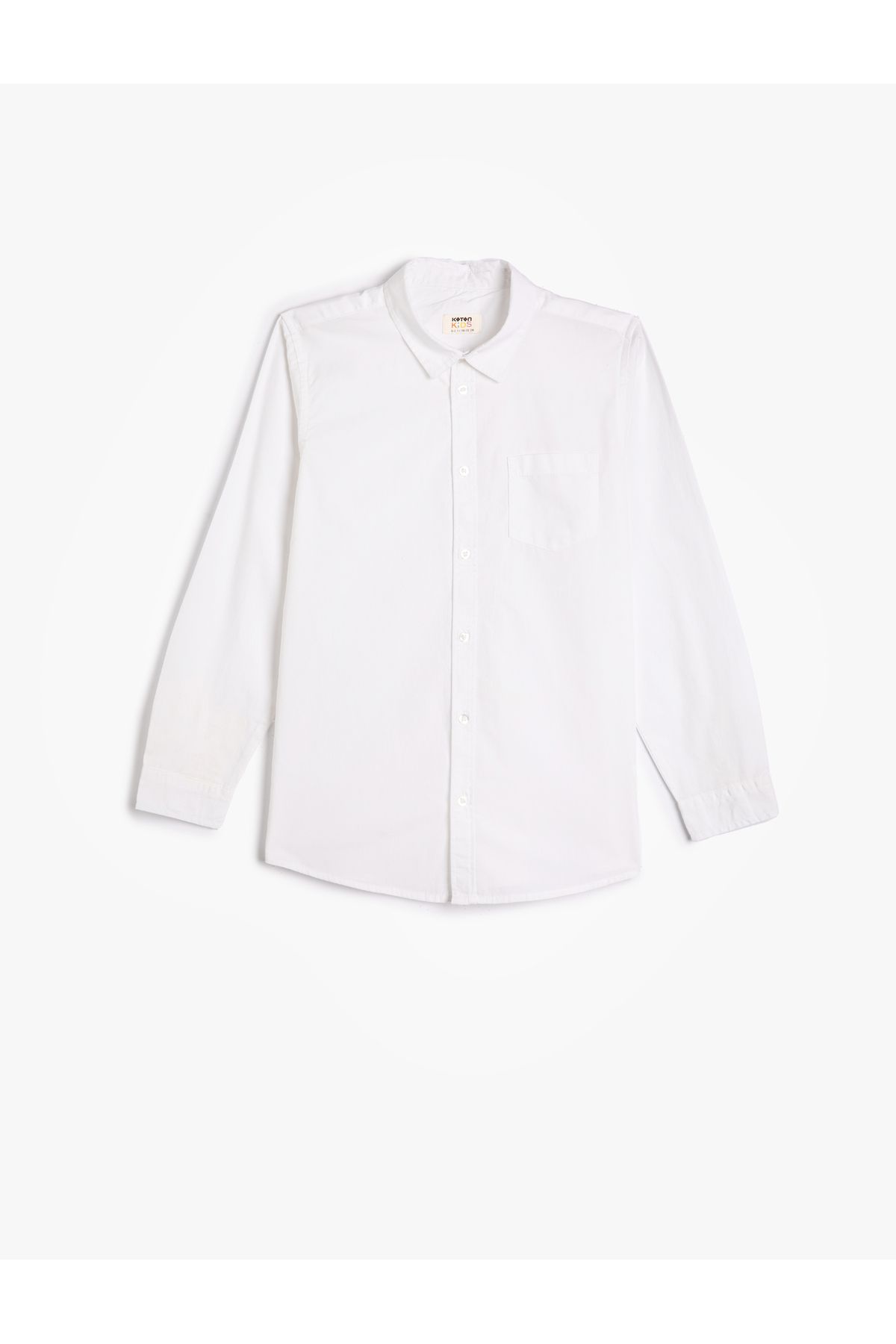 Koton-Shirt Pocket Detailed Long Sleeve Cotton Classic Collar 1