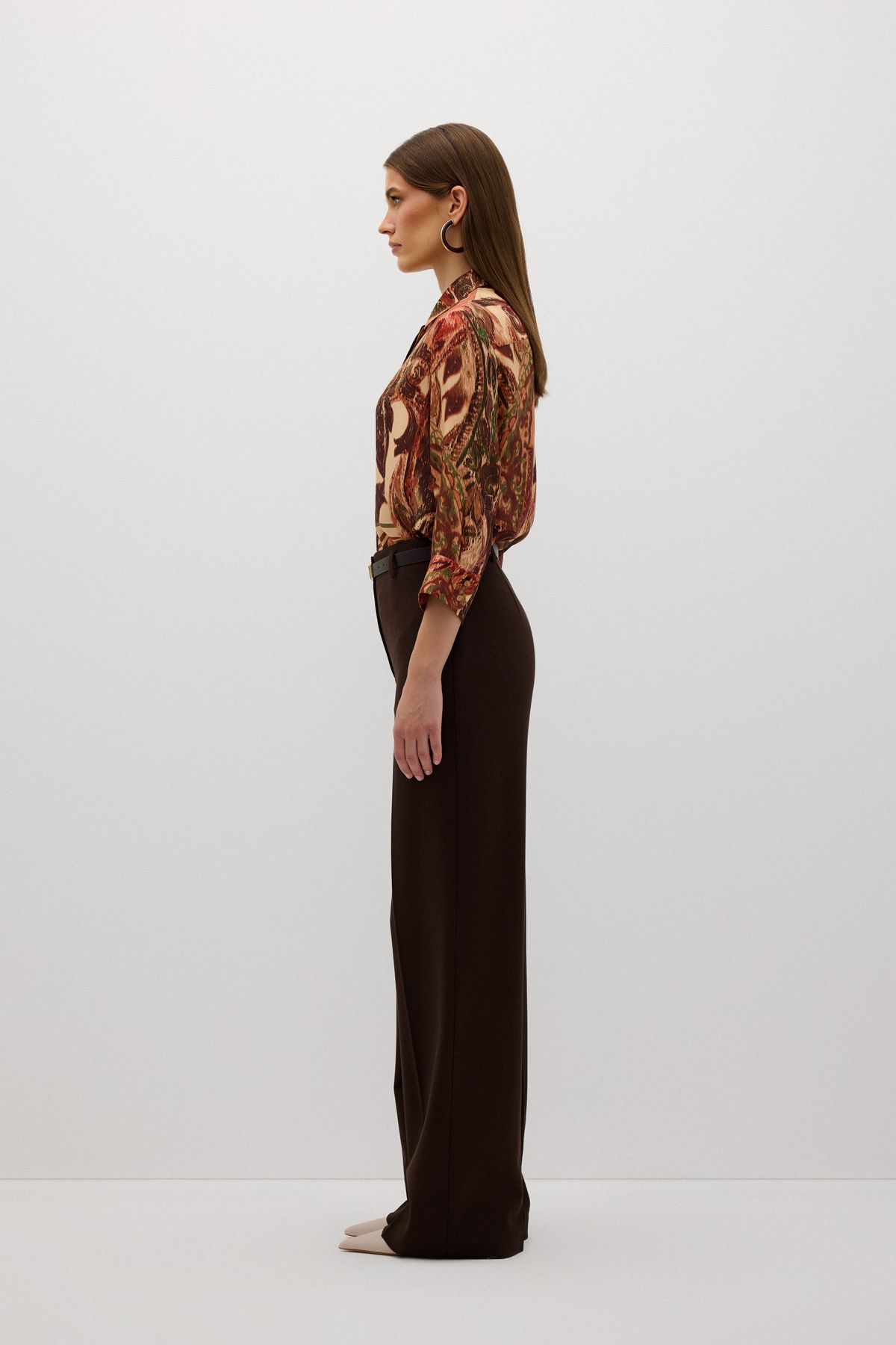 adL-Wide Leg Belted Trousers 5