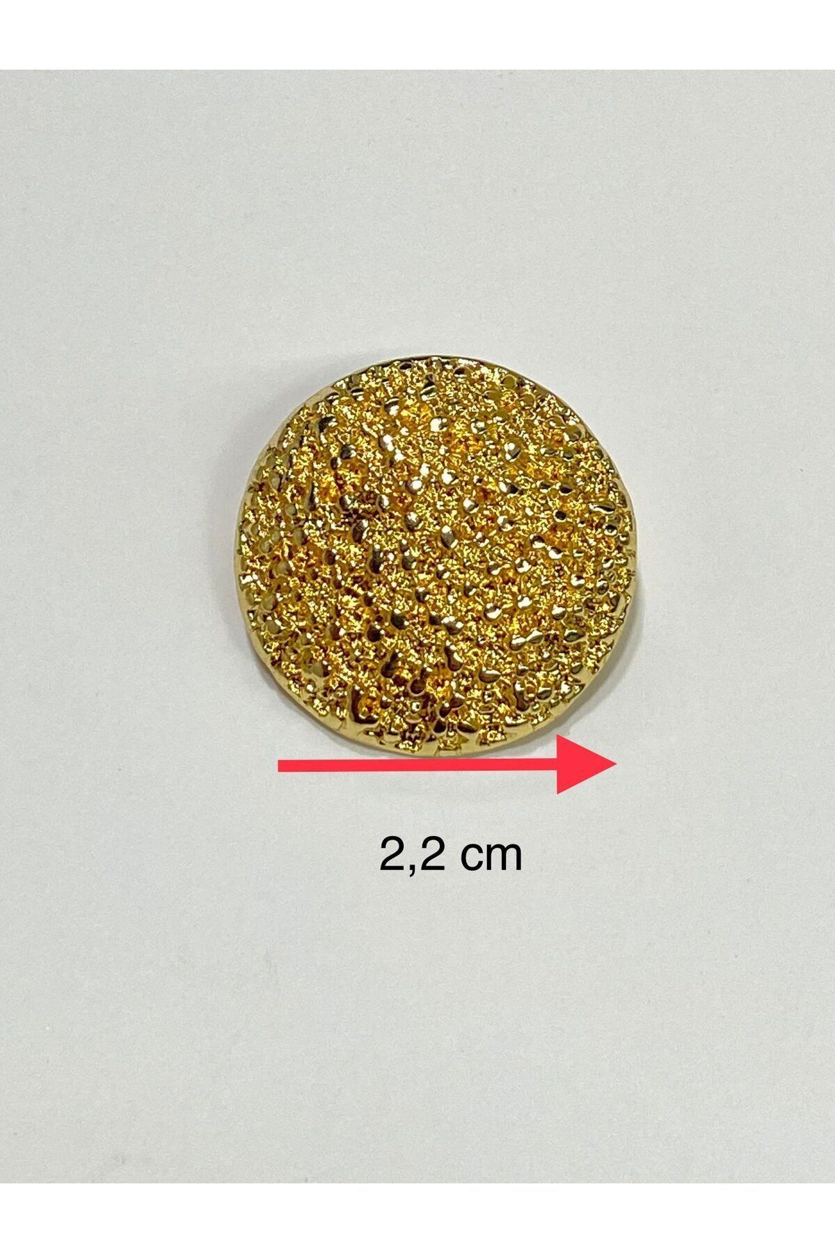 karantuhafiye-Jacket Cape button / design button / special plated button / Gold Set of 6 2.2 Cm 4