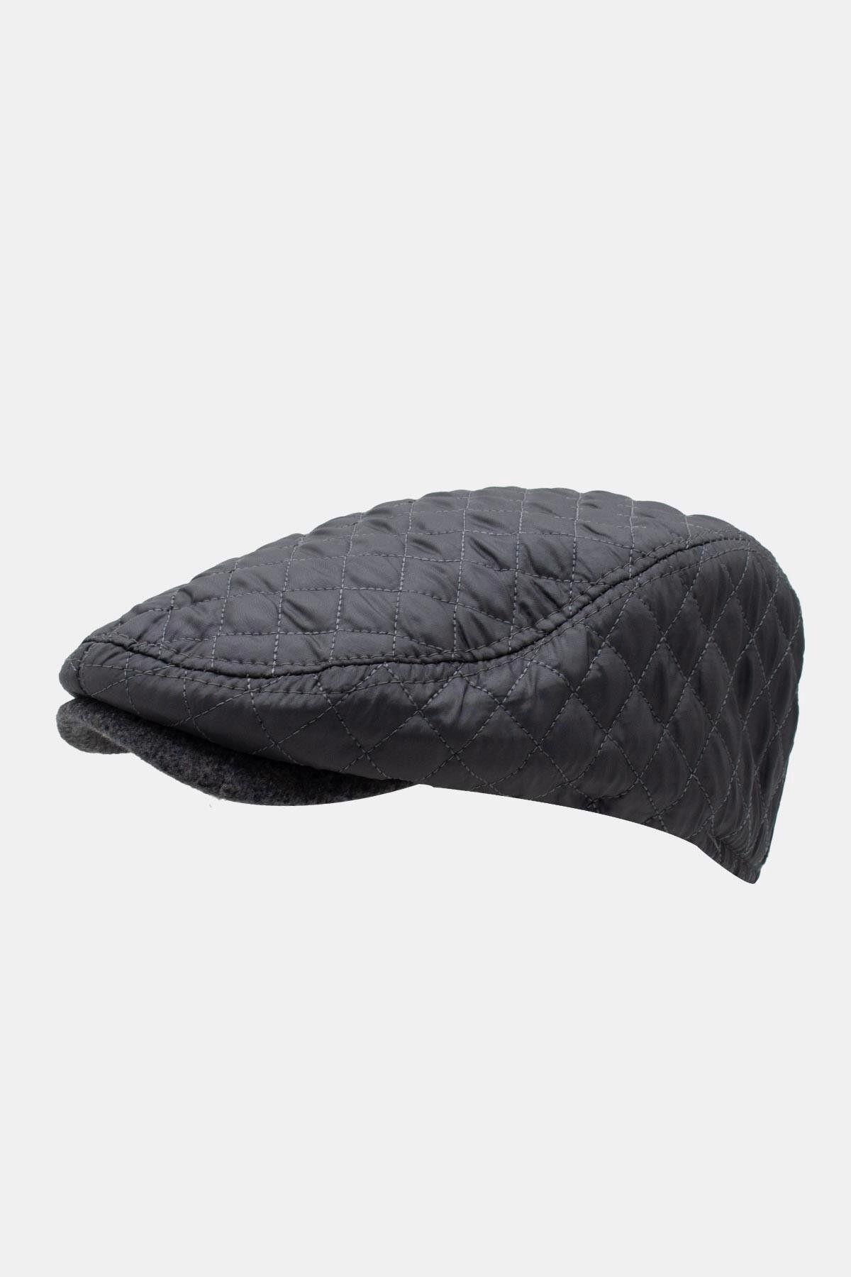 Külah-Winter Quilted Flat Cap Cap Elastic Hooligan London Hat 1