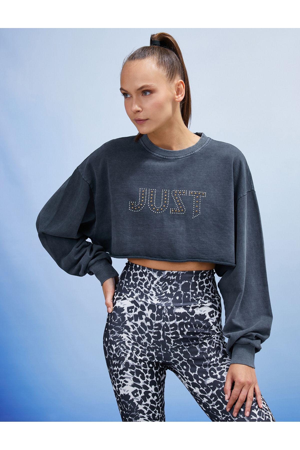 Koton-Übergroßes Crop-Sportsman-Sweatshirt 3