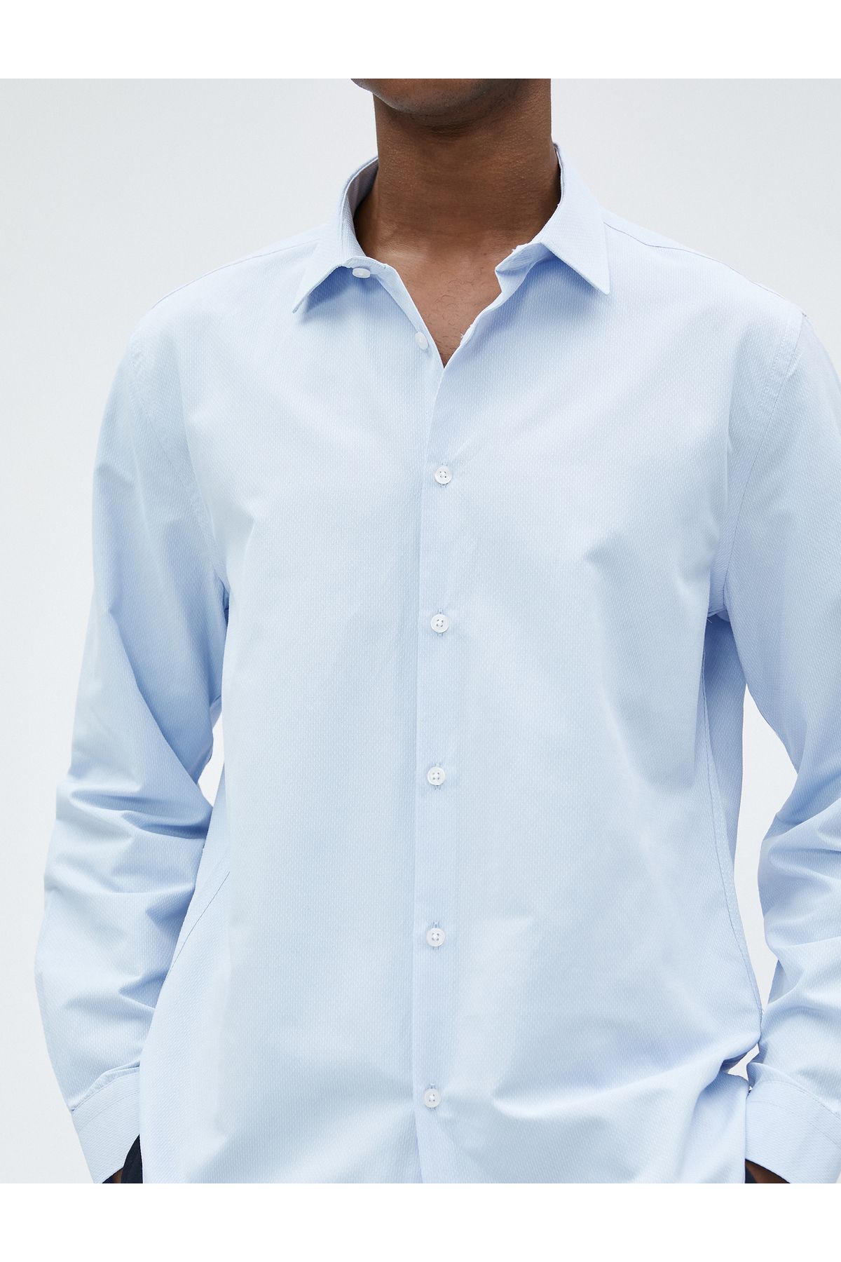 Koton-Cămașă sport Slim Fit Guler clasic cu mânecă lungă, fără călcat 5