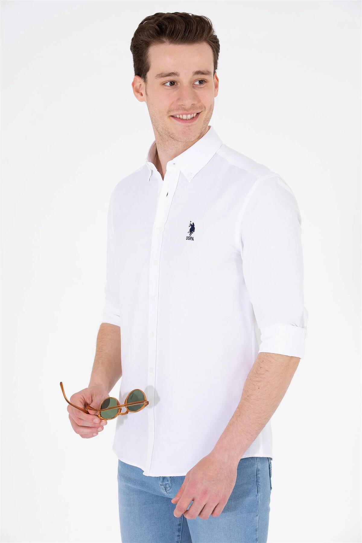 G081gl004 Gox023y 1570715 US Polo Assn پیراهن مردانه سفید — سفید 23Y129000013 — تصویر 2 از 3