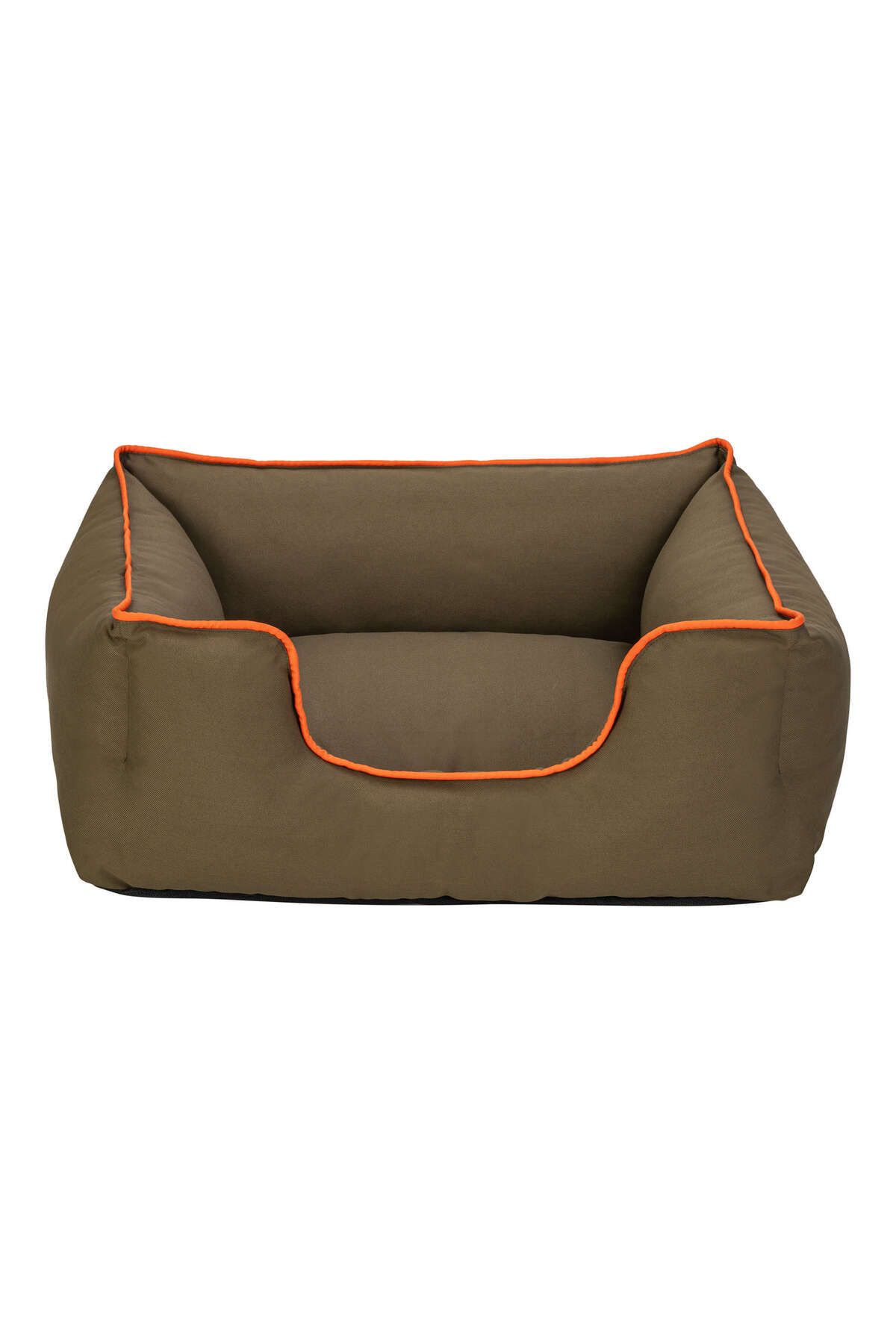 Pet Comfort Alpha Kedi ve Köpek Yatağı Haki w Turuncu Biye S 60x50cm DRSTR