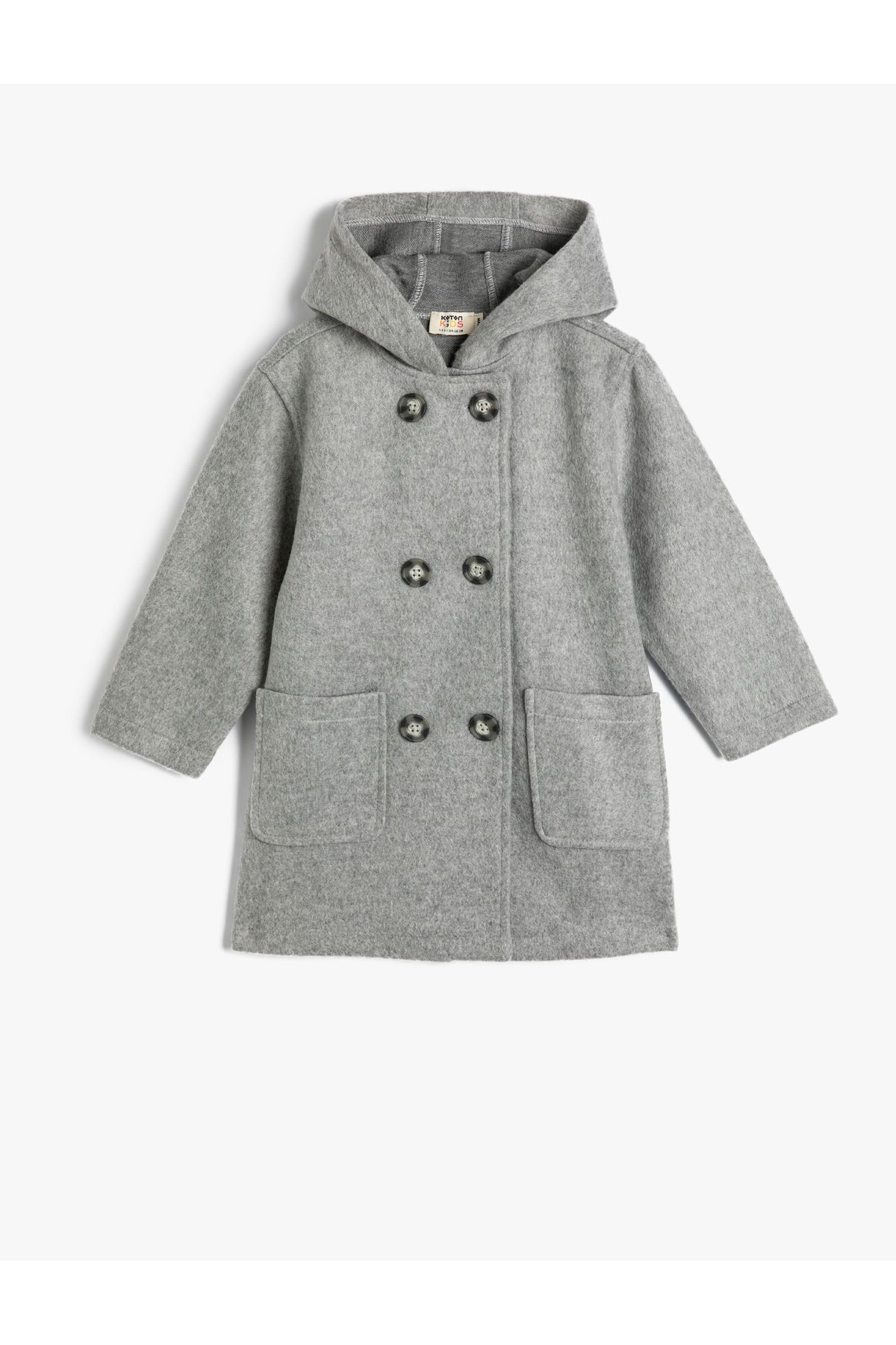 Koton-Hooded Coat Button Closing Pocket Detailed 1