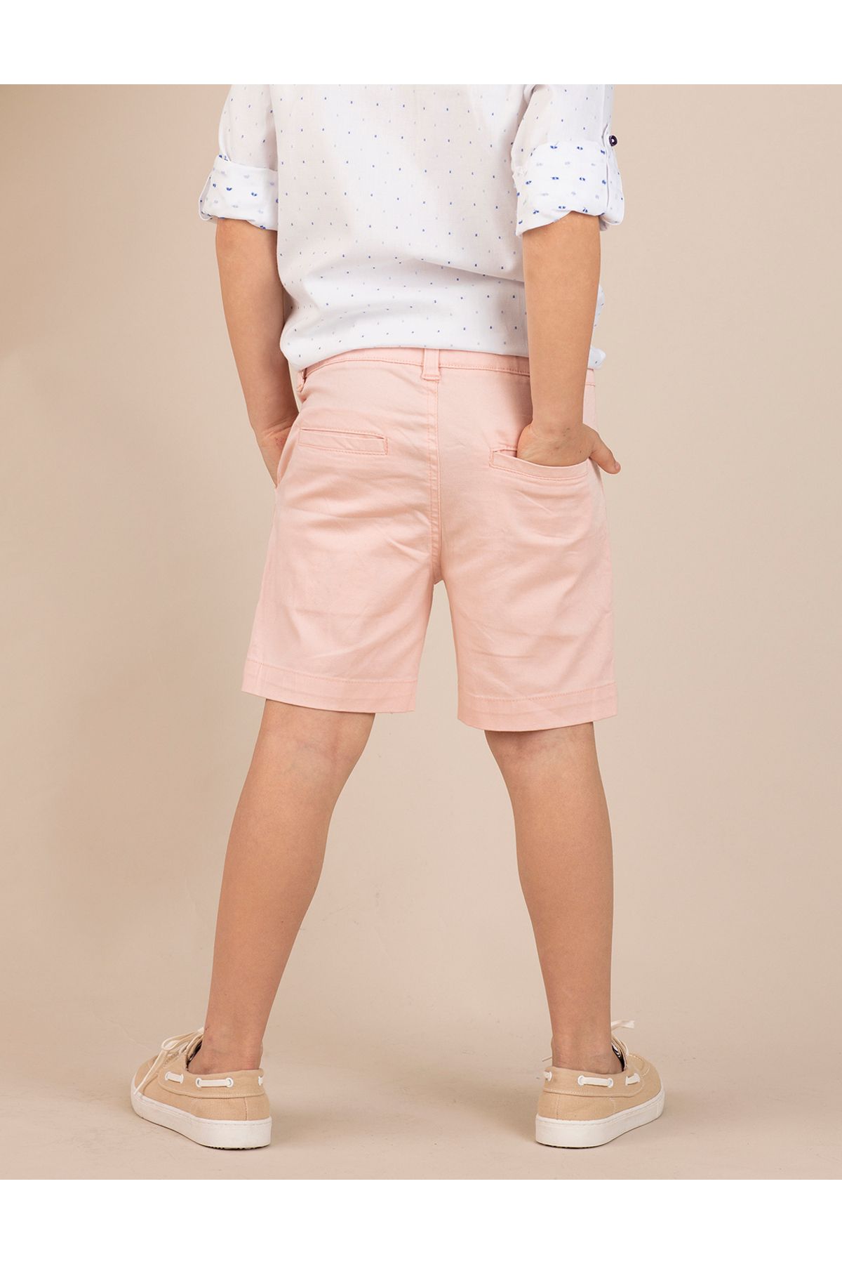 Ollie&Olla-Pink Boy's Gabardine Shorts 2