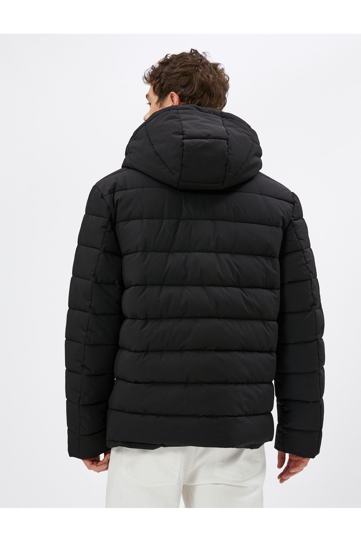 Koton-Puffer Jacket Slogan s kapucňou a vytlačeným vreckom 4